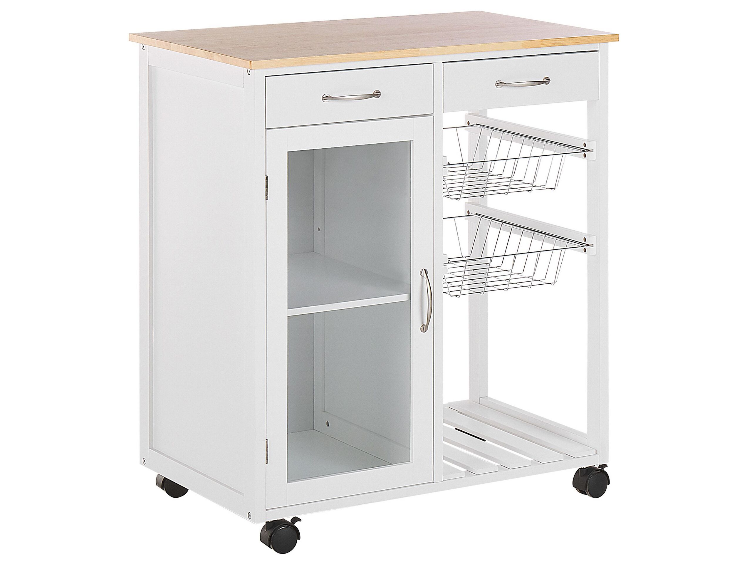 Kitchen Storage Trolley White BOVES - Gemini Interiors