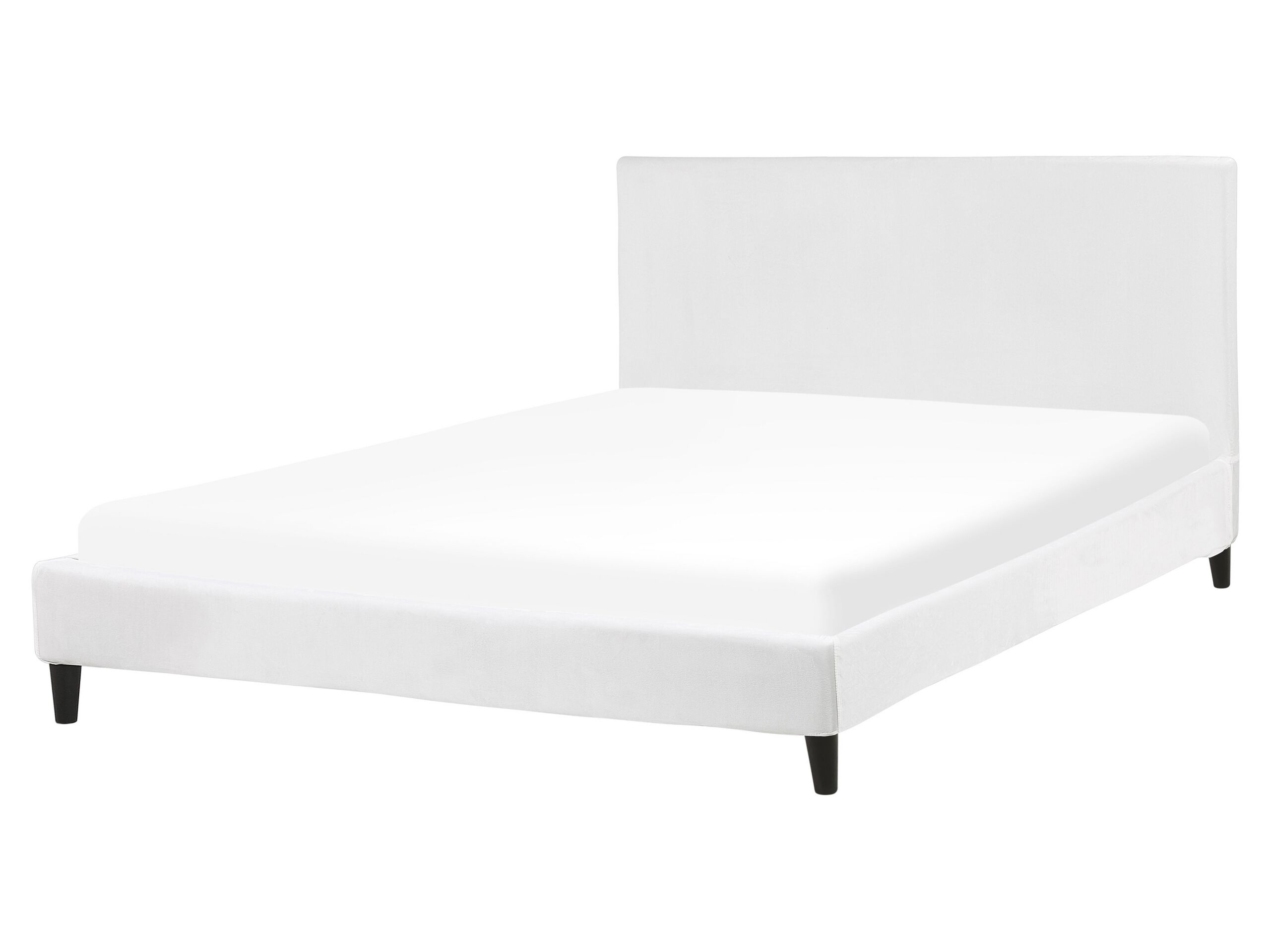Velvet EU King Size Bed White FITOU - Gemini Interiors