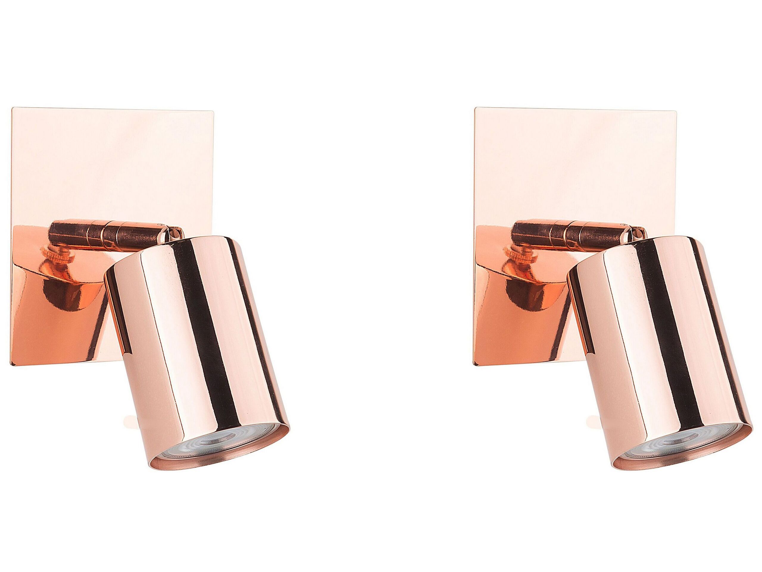 Set of 2 Metal Spotlight Lamps Copper TIGRIS - Gemini Interiors