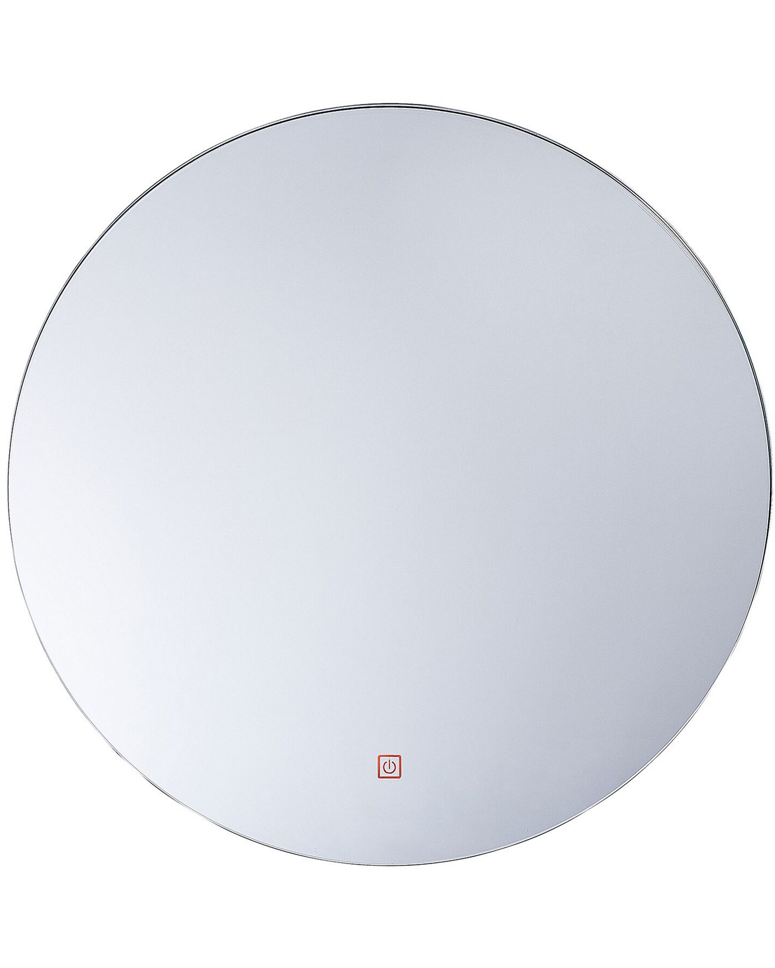 Round LED Wall Mirror 60cm Silver - Gemini Interiors