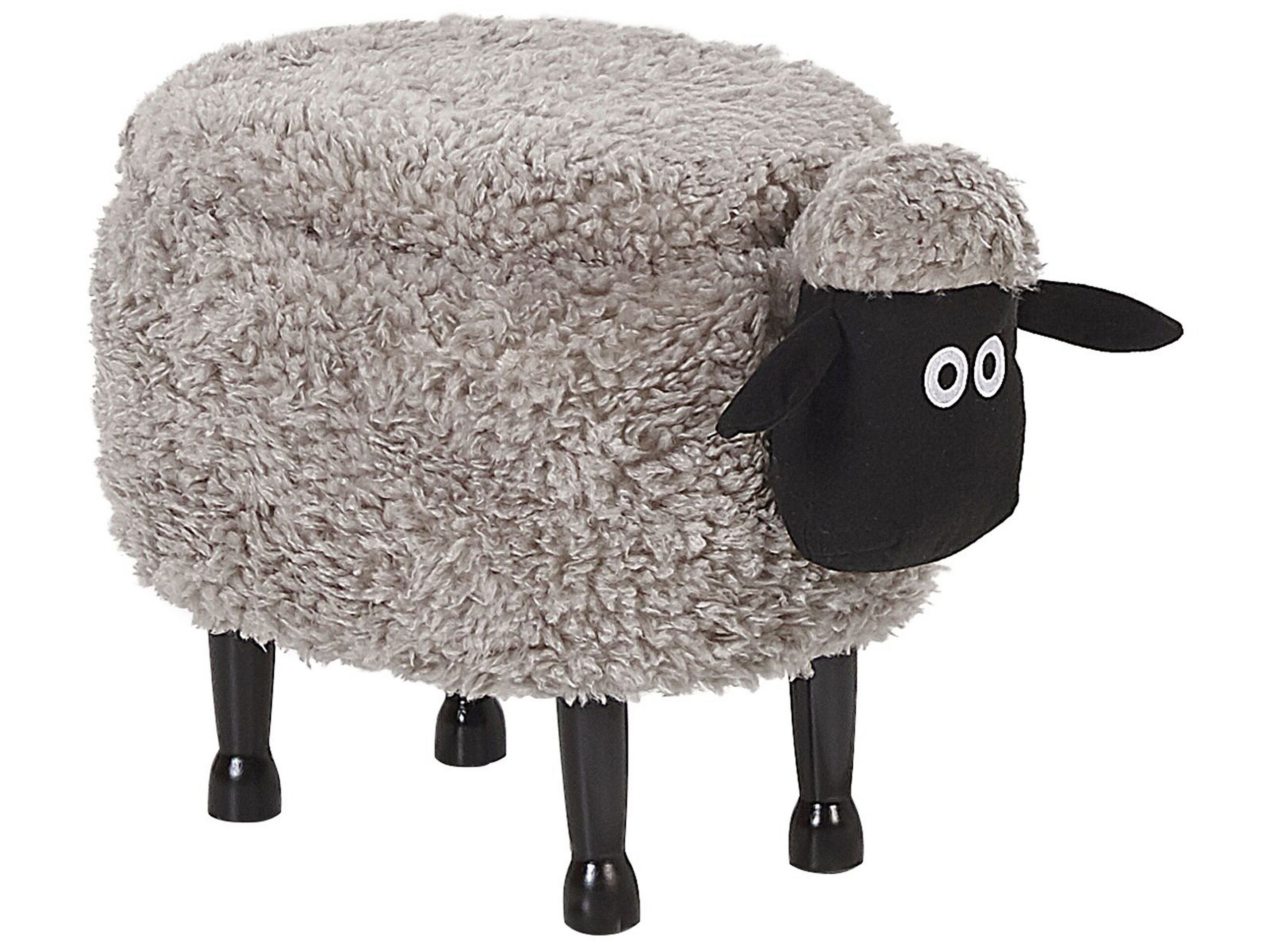 Fabric Storage Animal Stool Grey SHEEP - Gemini Interiors