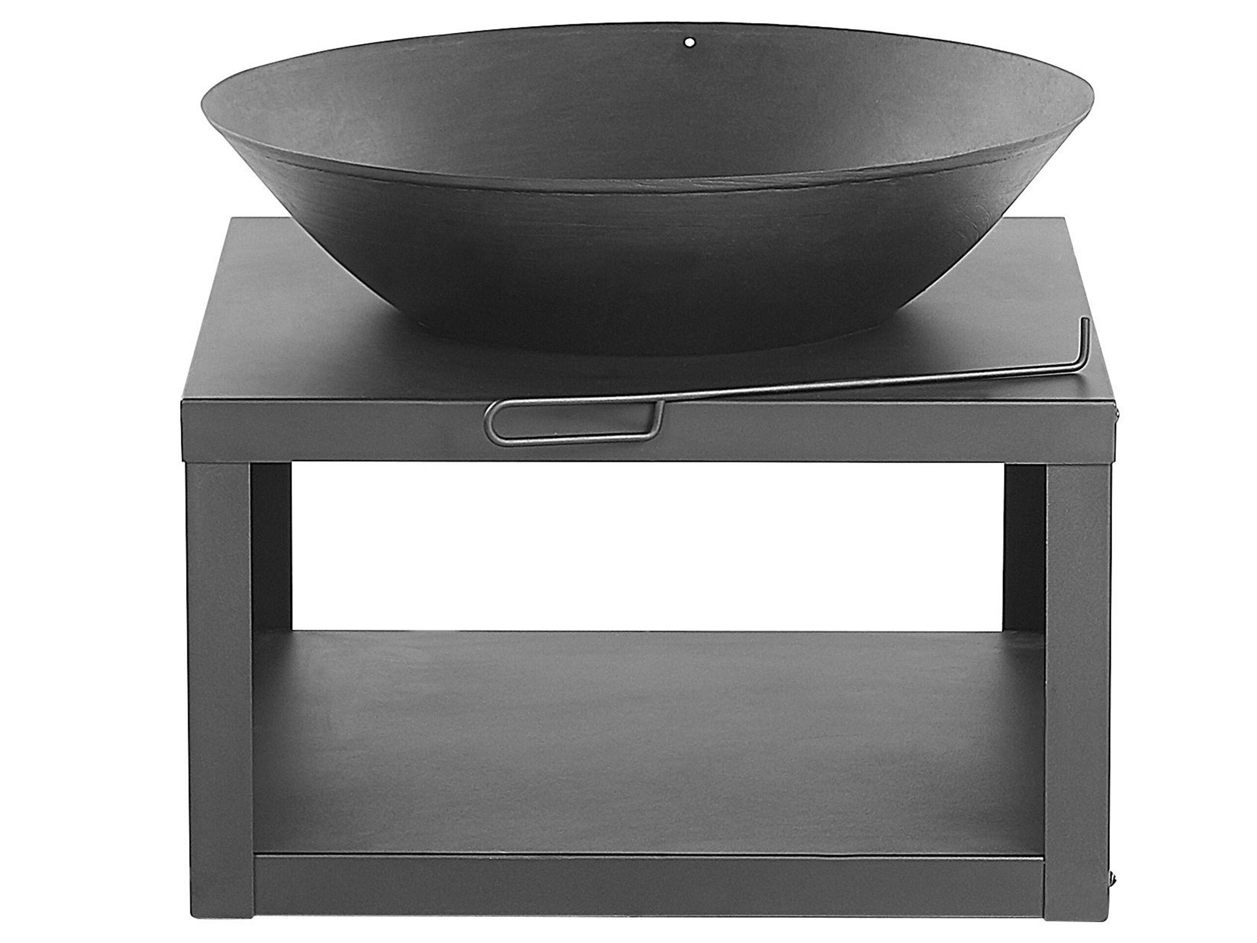 Charcoal Fire Pit Black TANARA - Gemini Interiors
