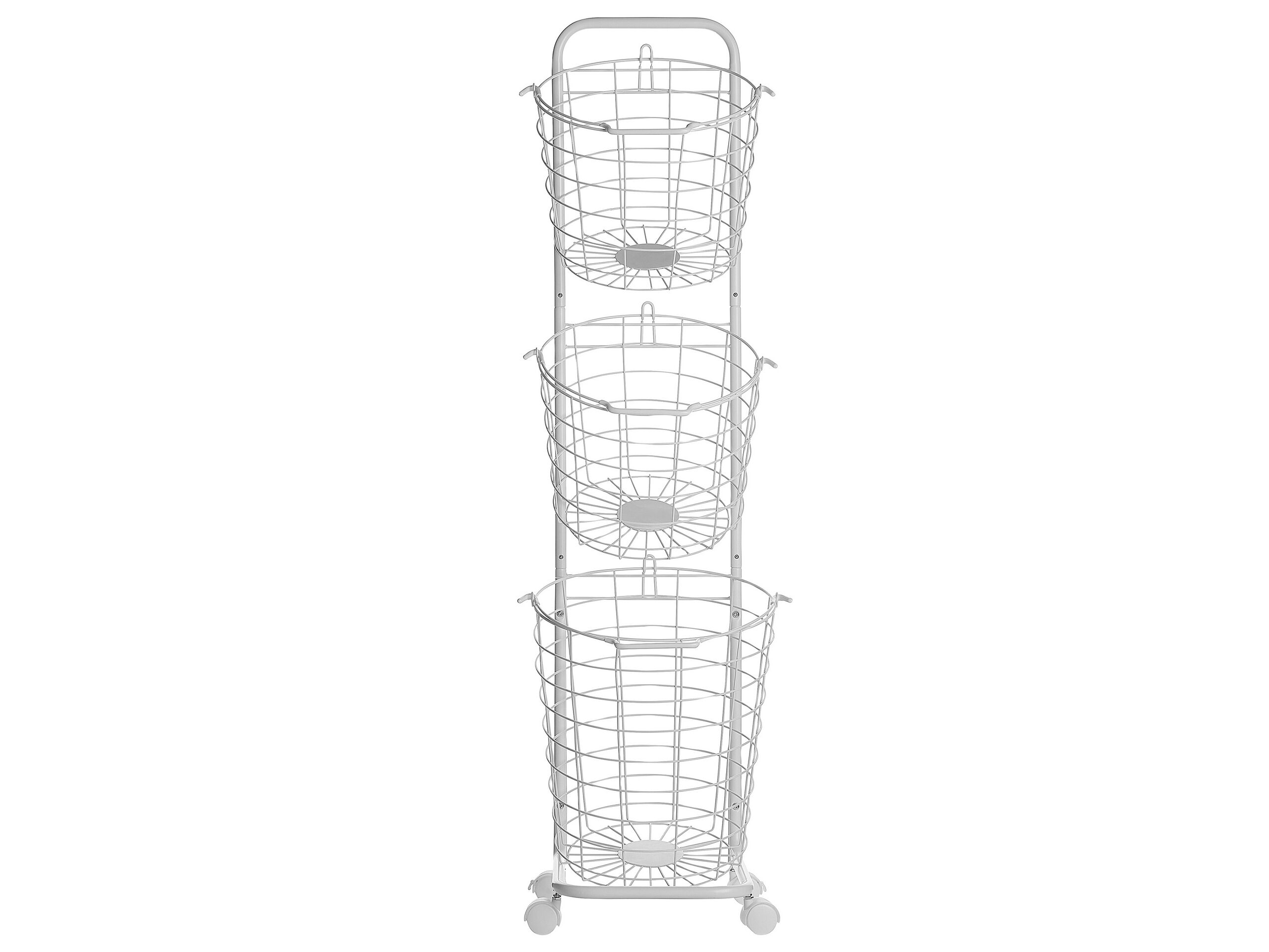 3 Tier Metal Wire Basket Stand White - Gemini Interiors