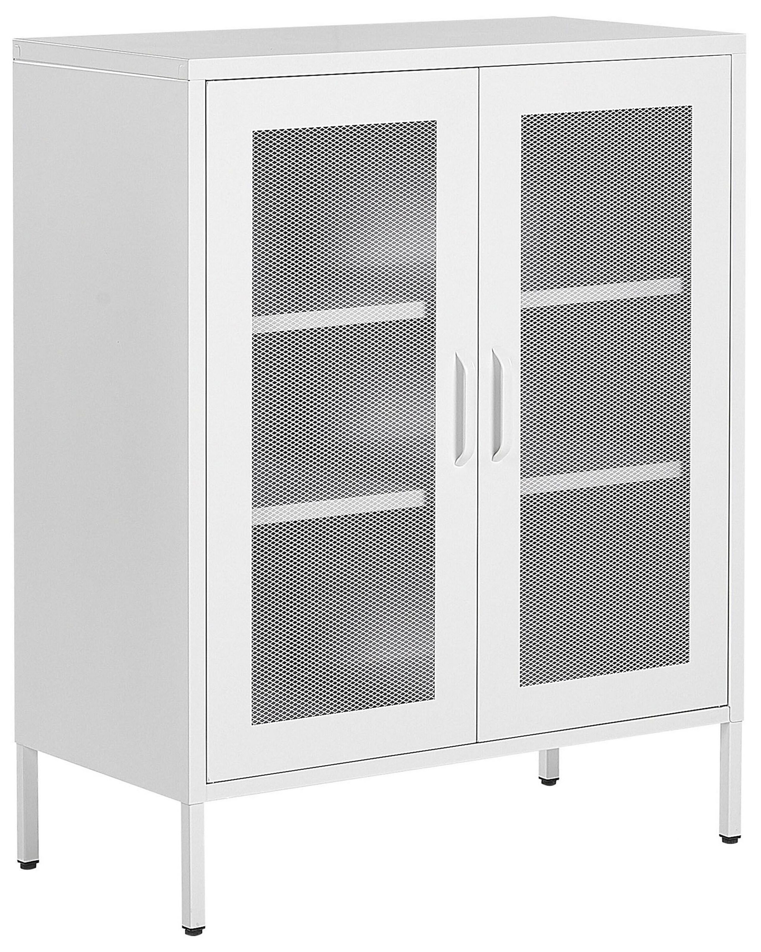 Steel Sideboard White WAKATIPU - Gemini Interiors