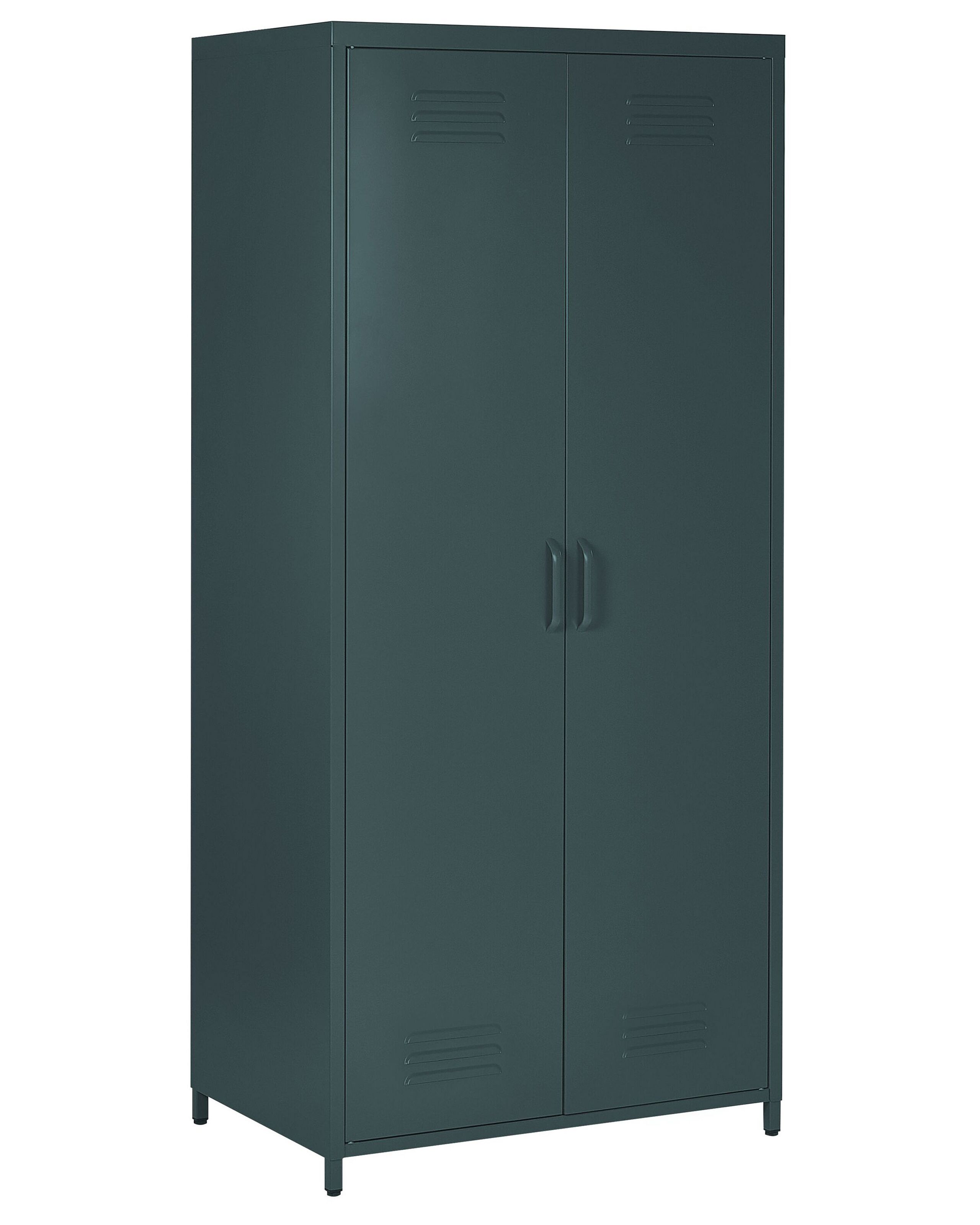 2 Door Metal Storage Cabinet Grey VARNA - Gemini Interiors