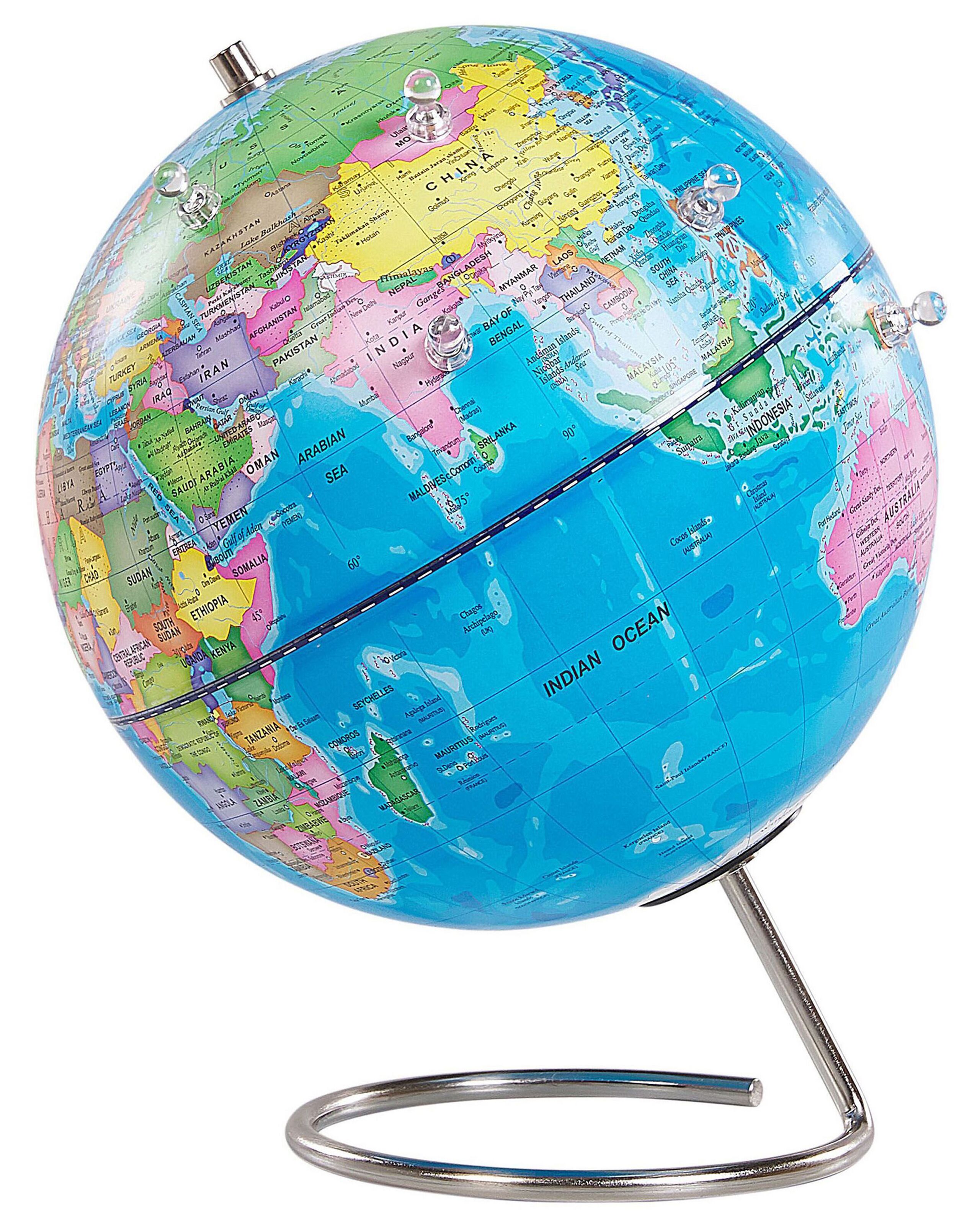 Decorative Globe with Magnets 29cm Blue - Gemini Interiors