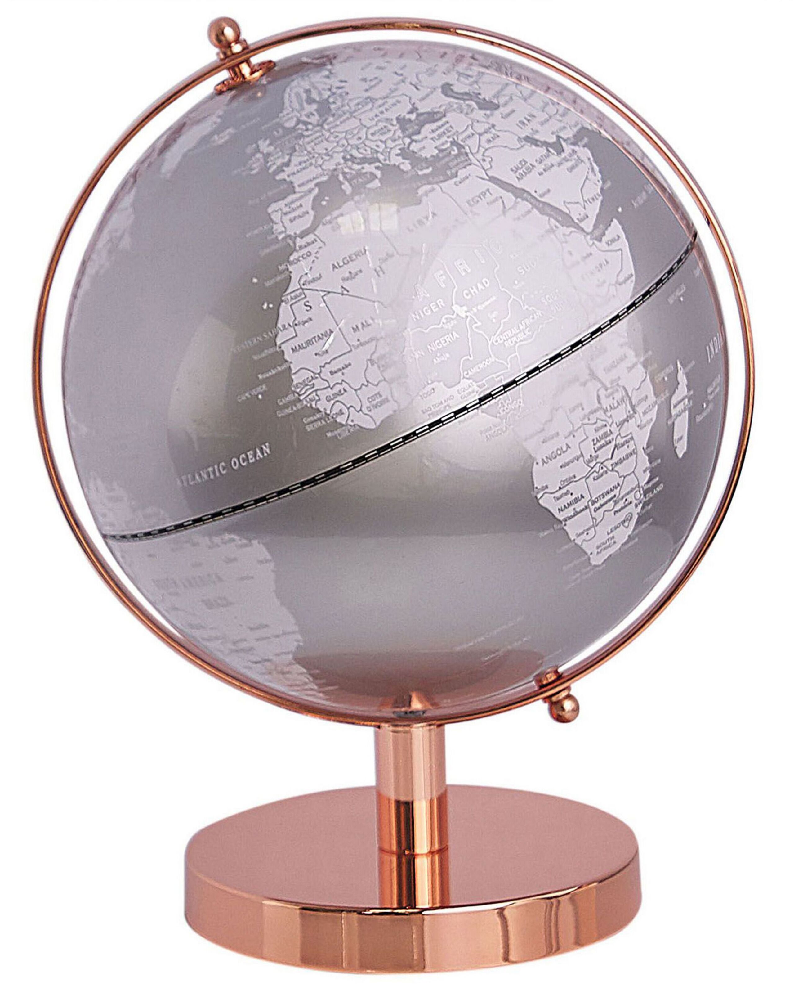 Decorative Globe 28 cm Silver CABOT - Gemini Interiors
