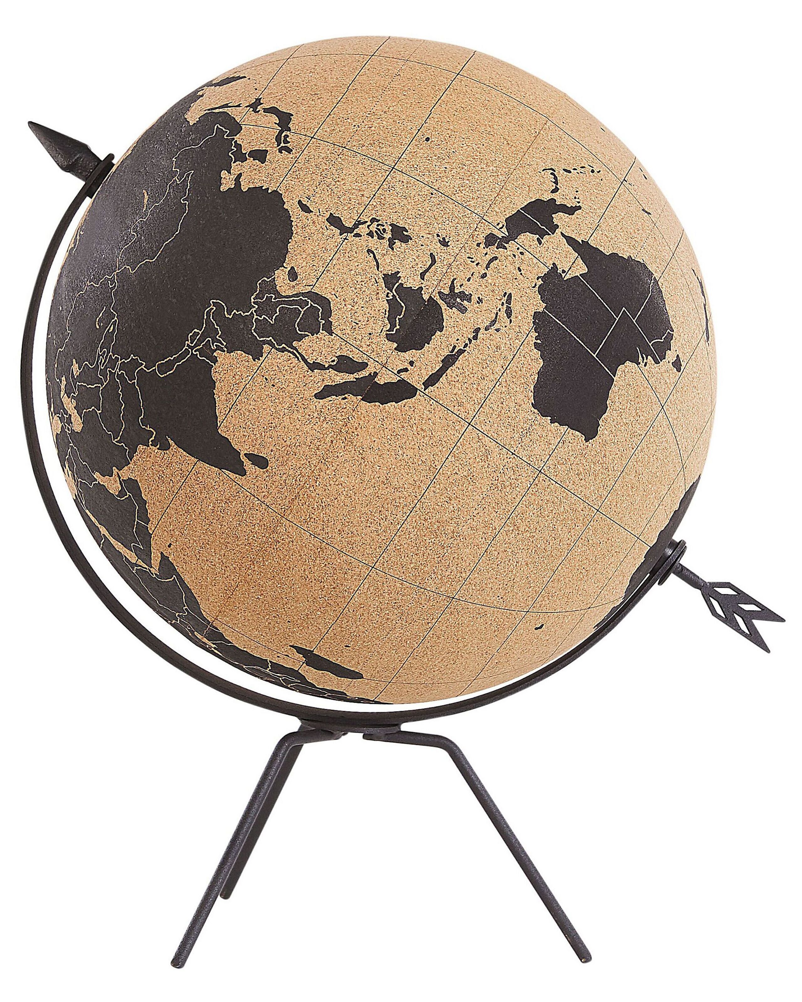 Decorative Globe Cork 35 cm Brown BATTUTA - Gemini Interiors