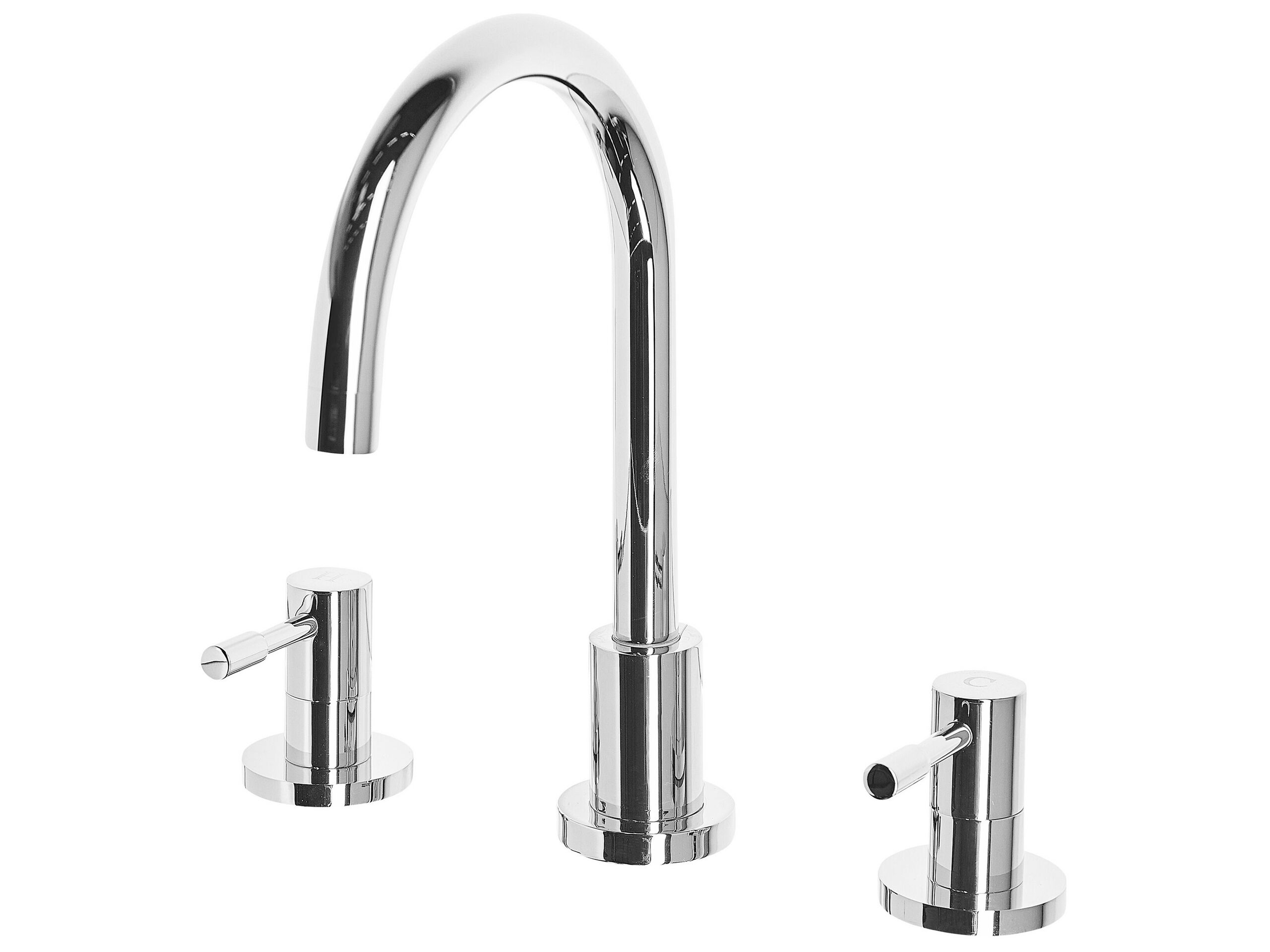 3 Hole Bathroom Basin Tap Silver SIPI - Gemini Interiors