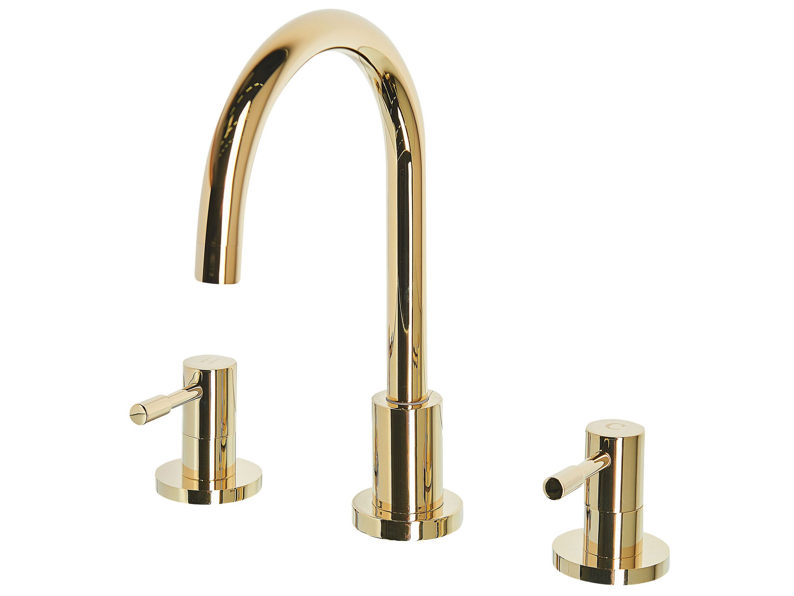 3 Hole Bathroom Basin Tap Gold SIPI - Gemini Interiors