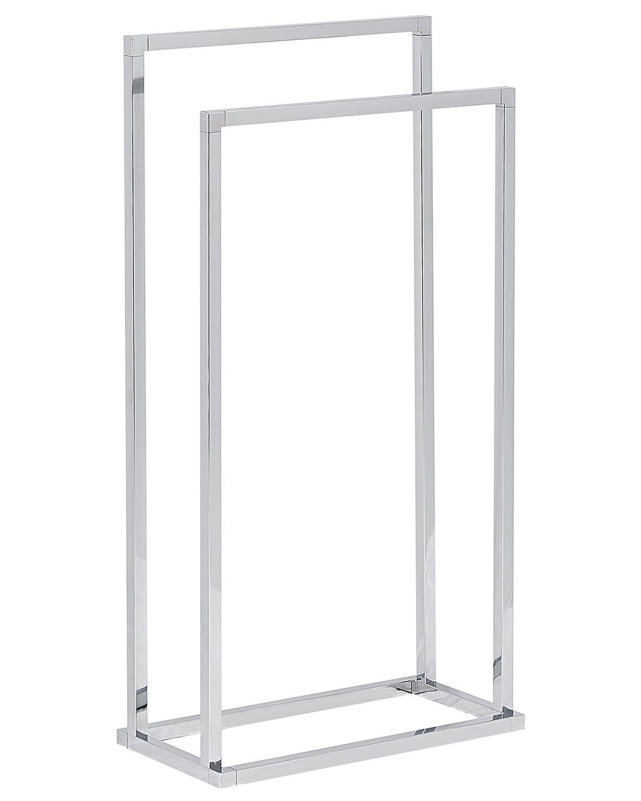 Towel Stand 45 x 85 cm Silver RECREO - Gemini Interiors