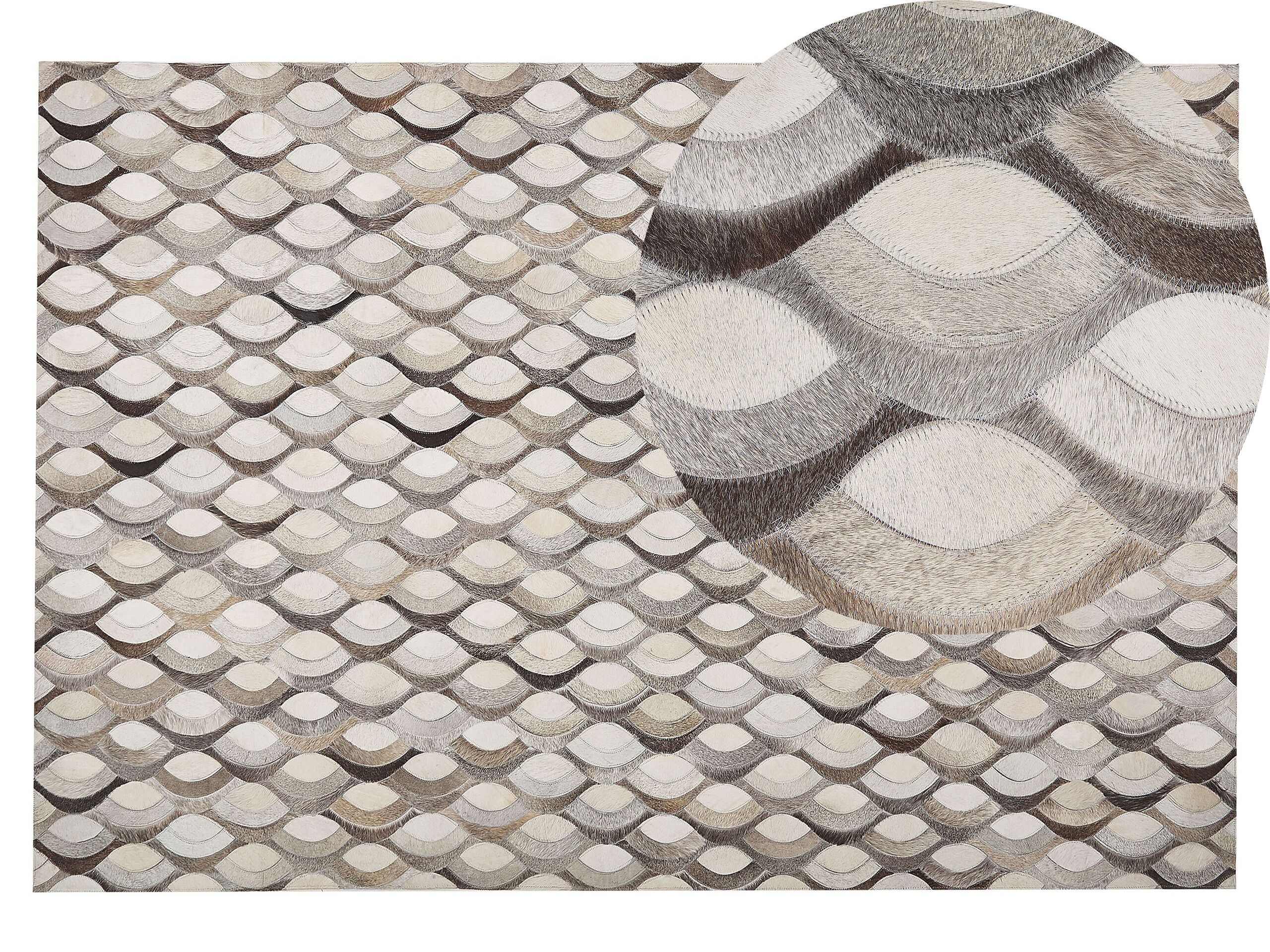 Cowhide Area Rug 140x200cm Brown and Beige - Gemini Interiors