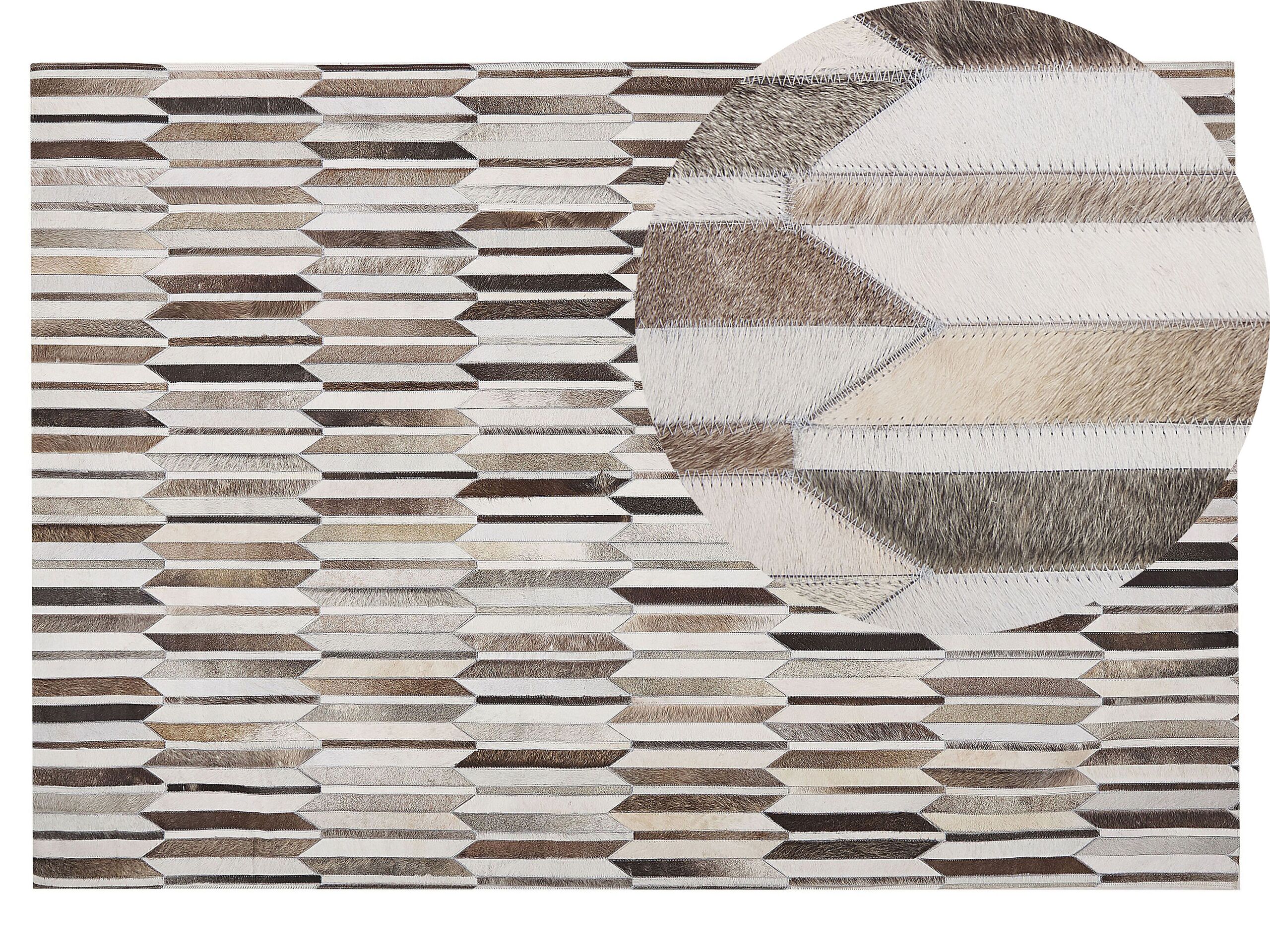 Cowhide Area Rug 140x200cm Brown and Beige - Gemini Interiors