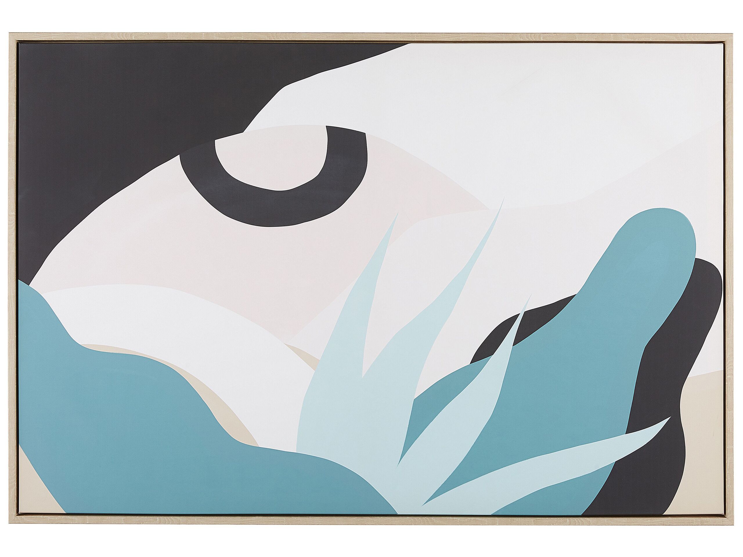 Abstract Framed Canvas Wall Art 93 x 63 cm Multicolour FORNEA - Gemini Interiors
