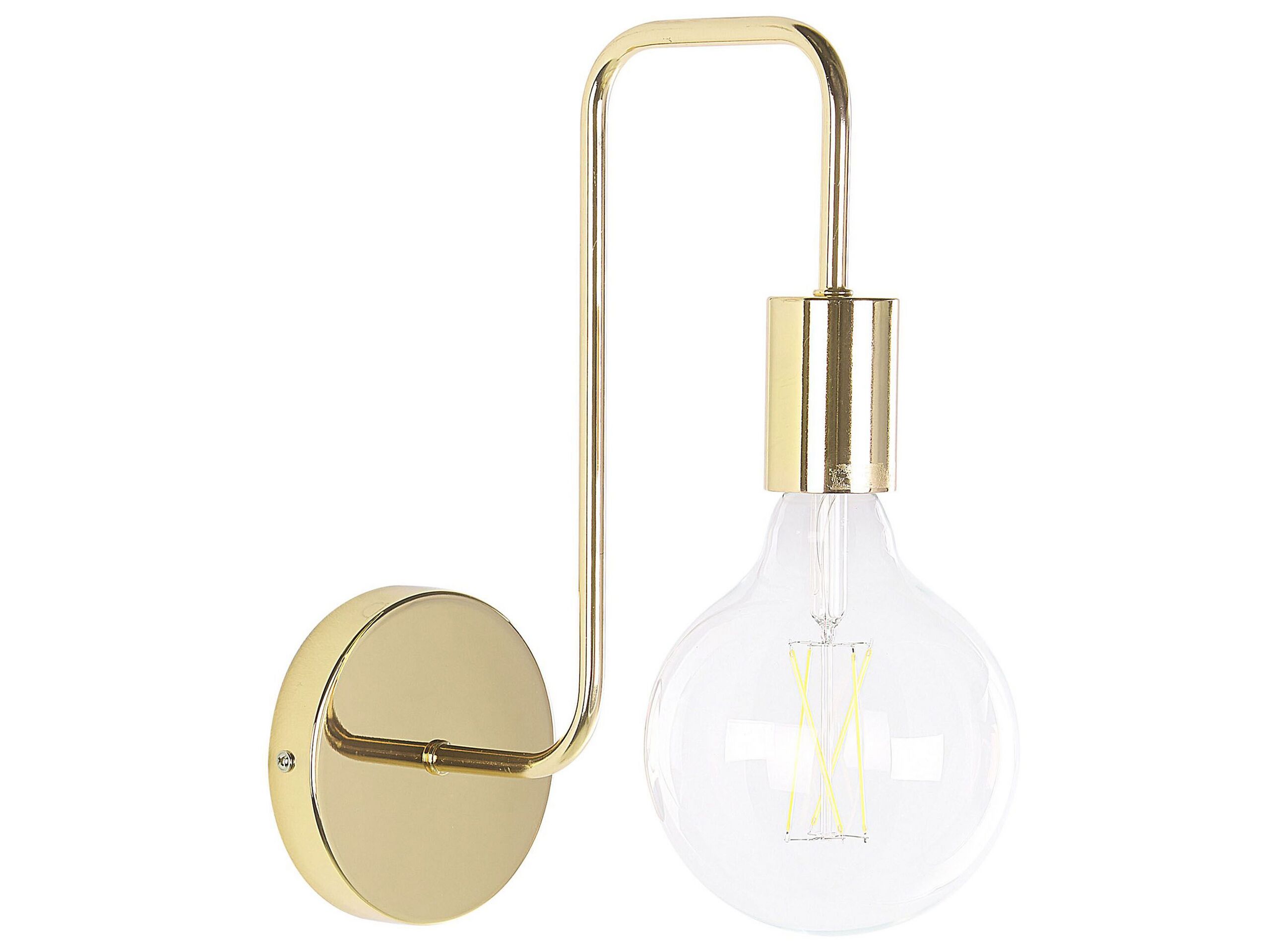 Metal Wall Lamp Gold SAVENA - Gemini Interiors