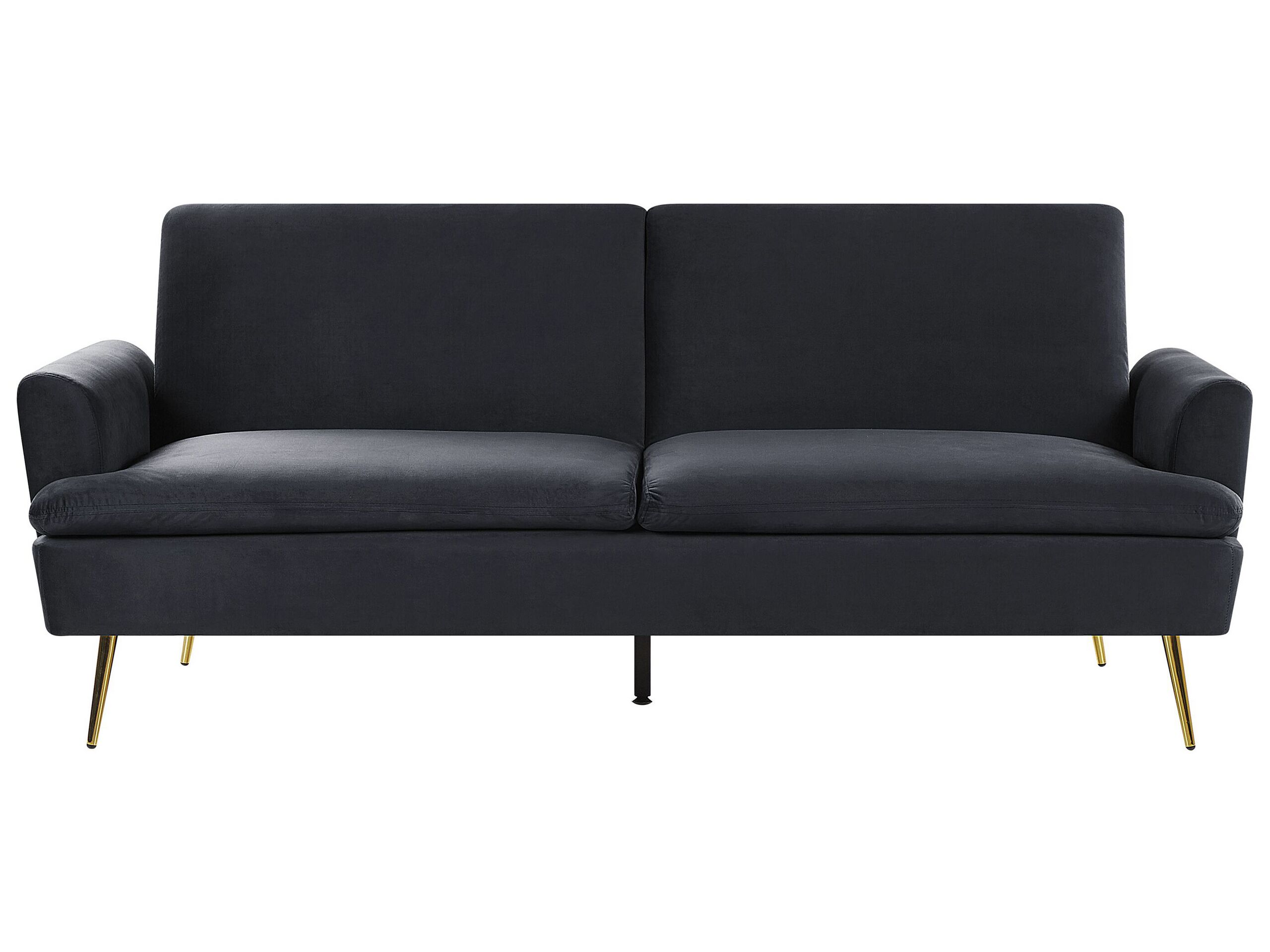 Velvet Sofa Bed Black VETTRE - Gemini Interiors