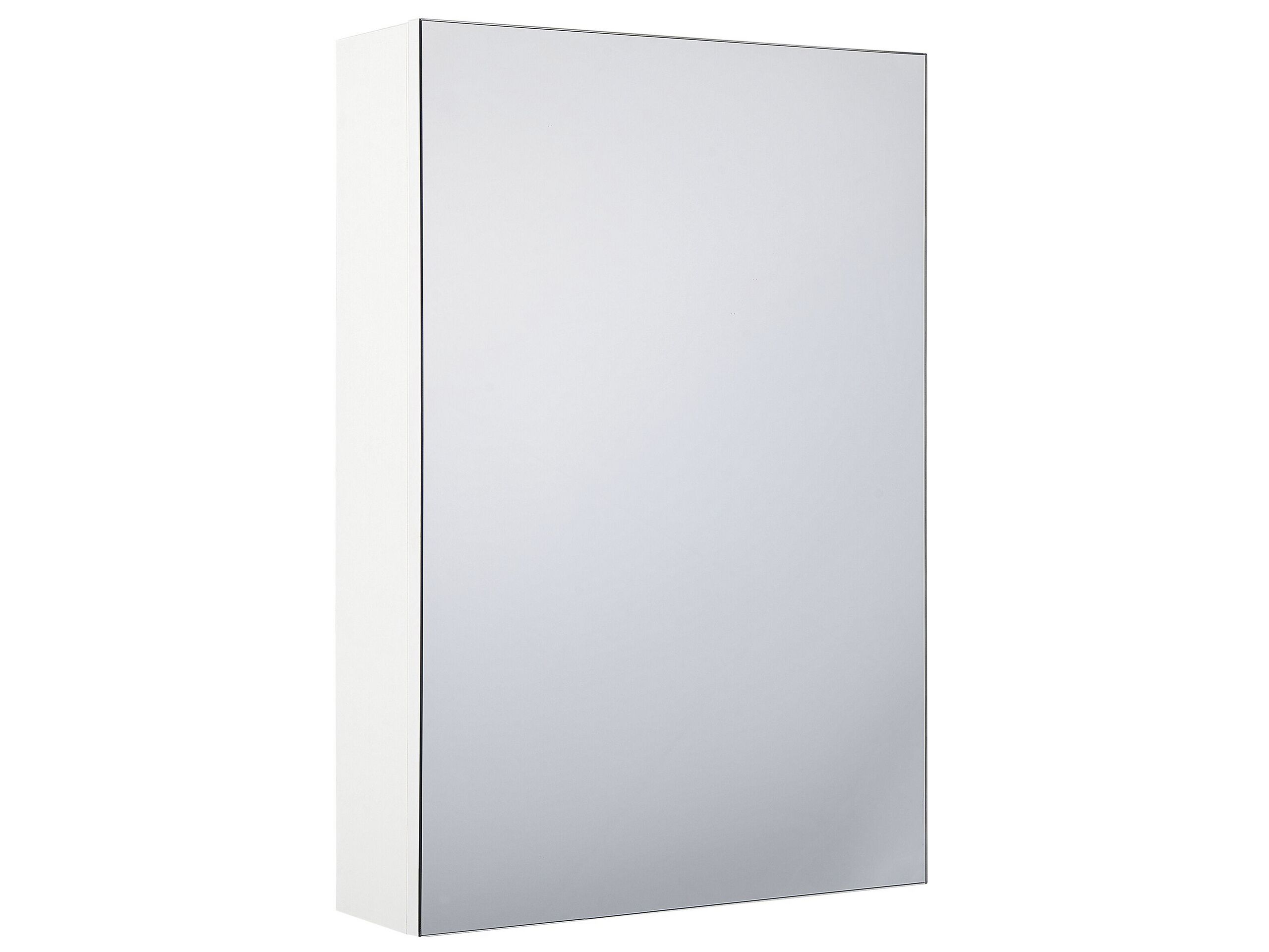 Bathroom Wall Mounted Mirror Cabinet White 40 x 60 cm PRIMAVERA - Gemini Interiors