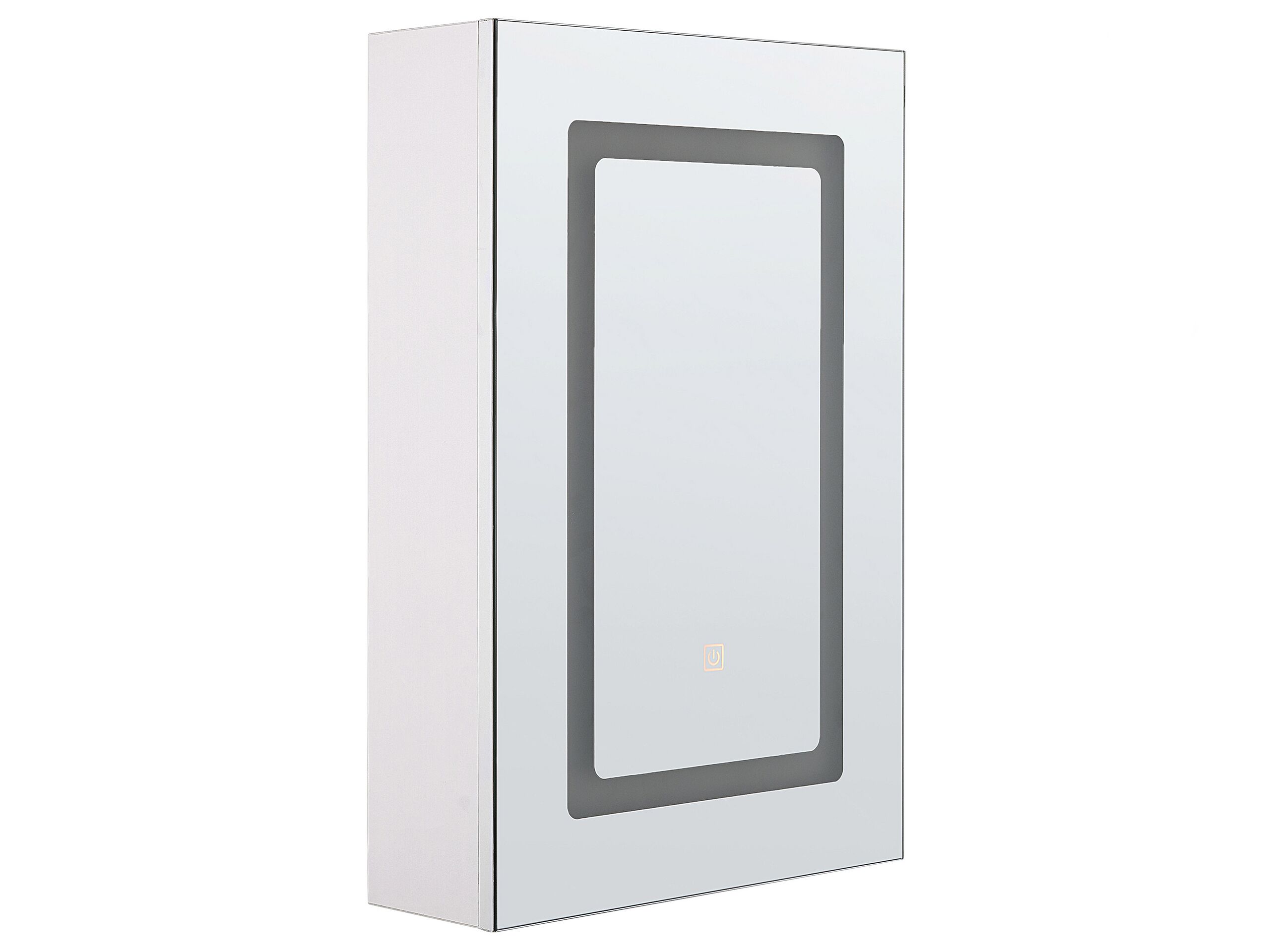 Bathroom Wall Mounted Mirror Cabinet with LED White 40 x 60 cm CONDOR - Gemini Interiors