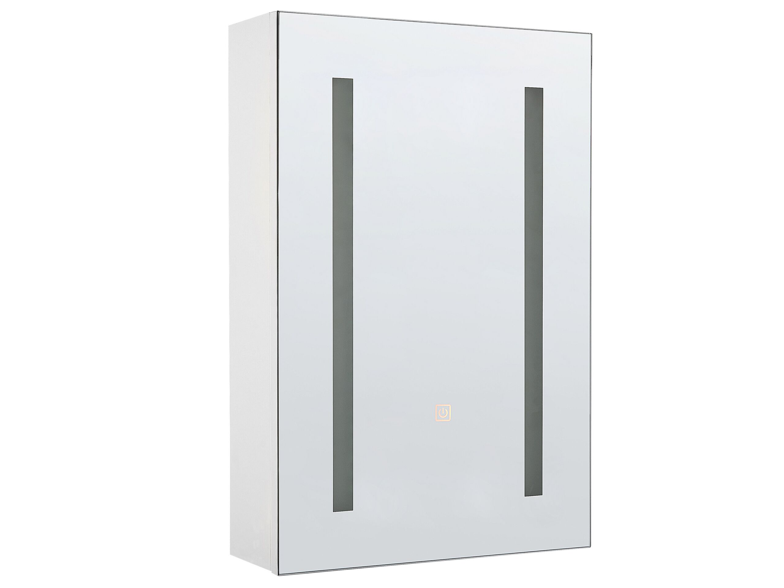 Bathroom Wall Mounted Mirror Cabinet with LED White 40 x 60 cm CAMERON - Gemini Interiors