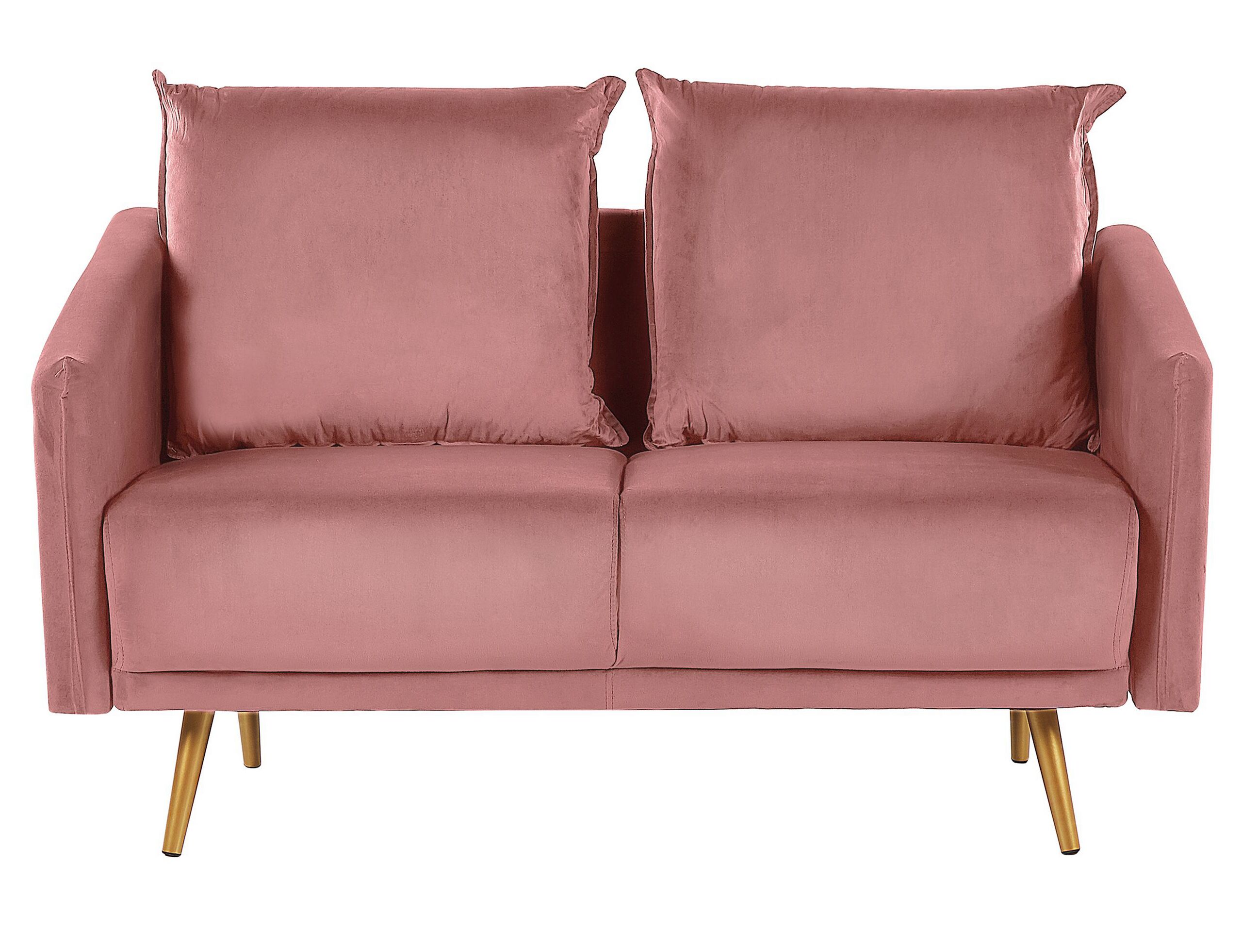 2 Seater Velvet Sofa Pink MAURA - Gemini Interiors