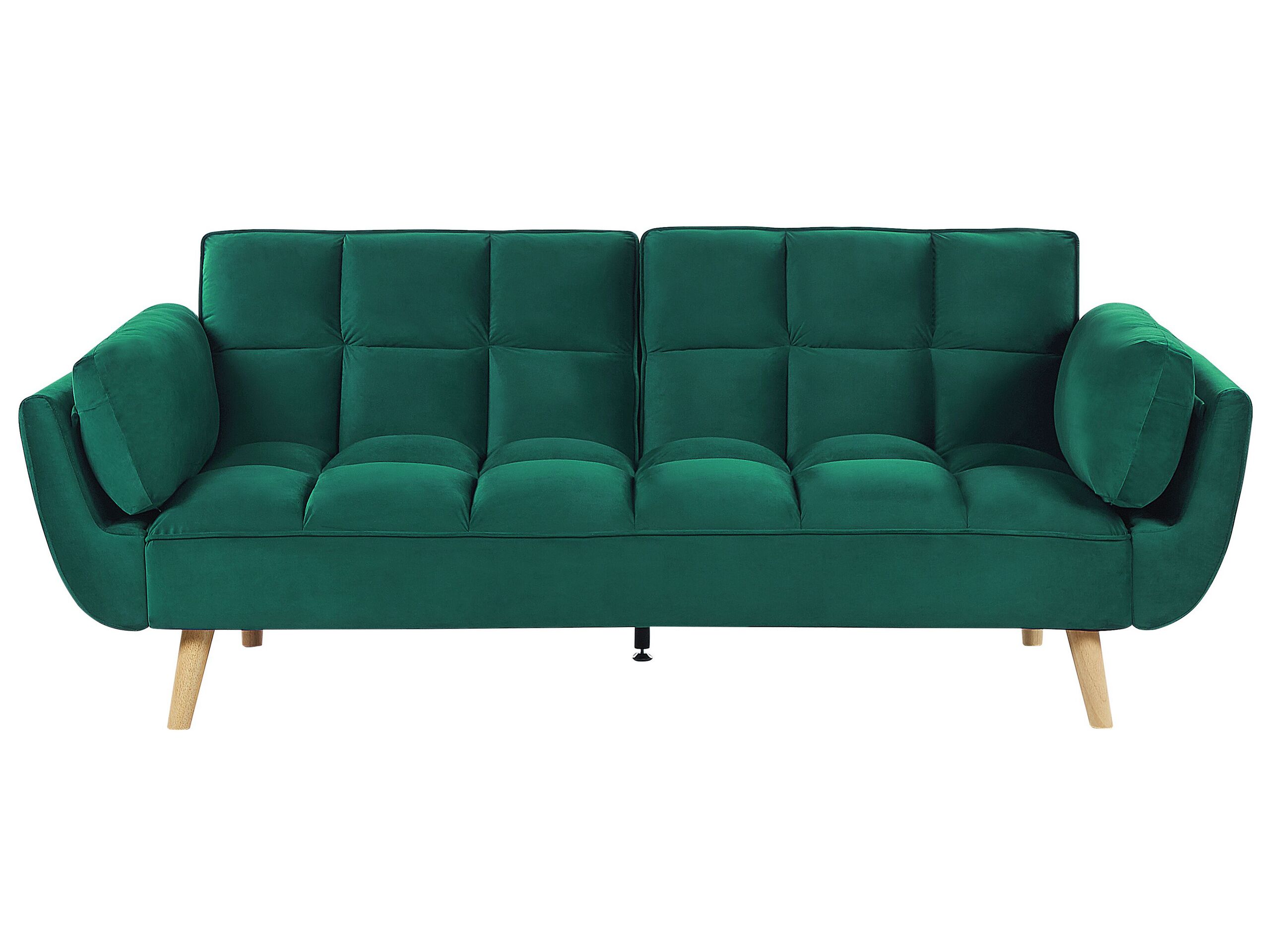 Velvet Sofa Bed Green ASBY - Gemini Interiors