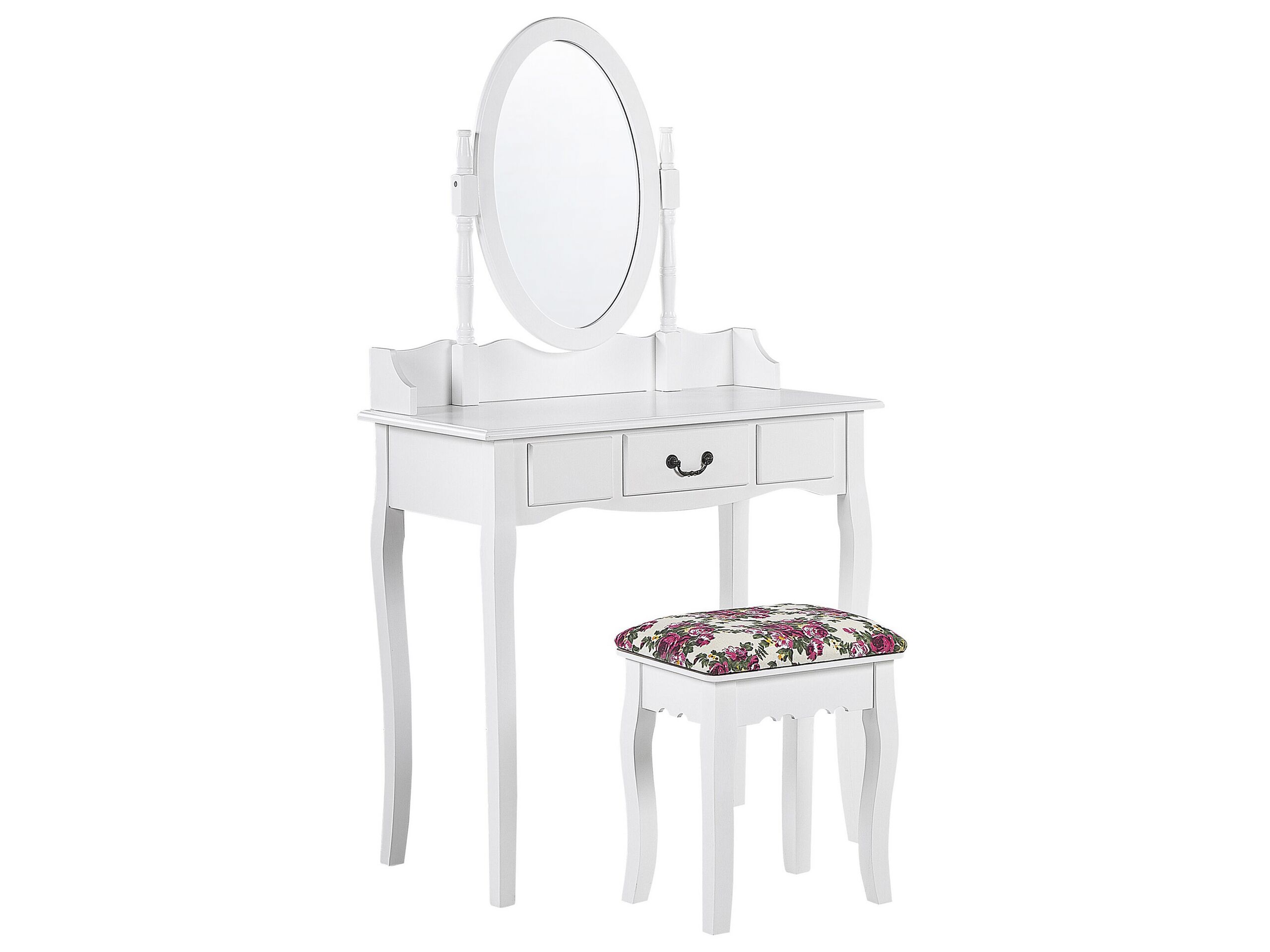 Dressing Table - JOSLIN 1 Drawer Dresser White 80cm - Gemini Interiors
