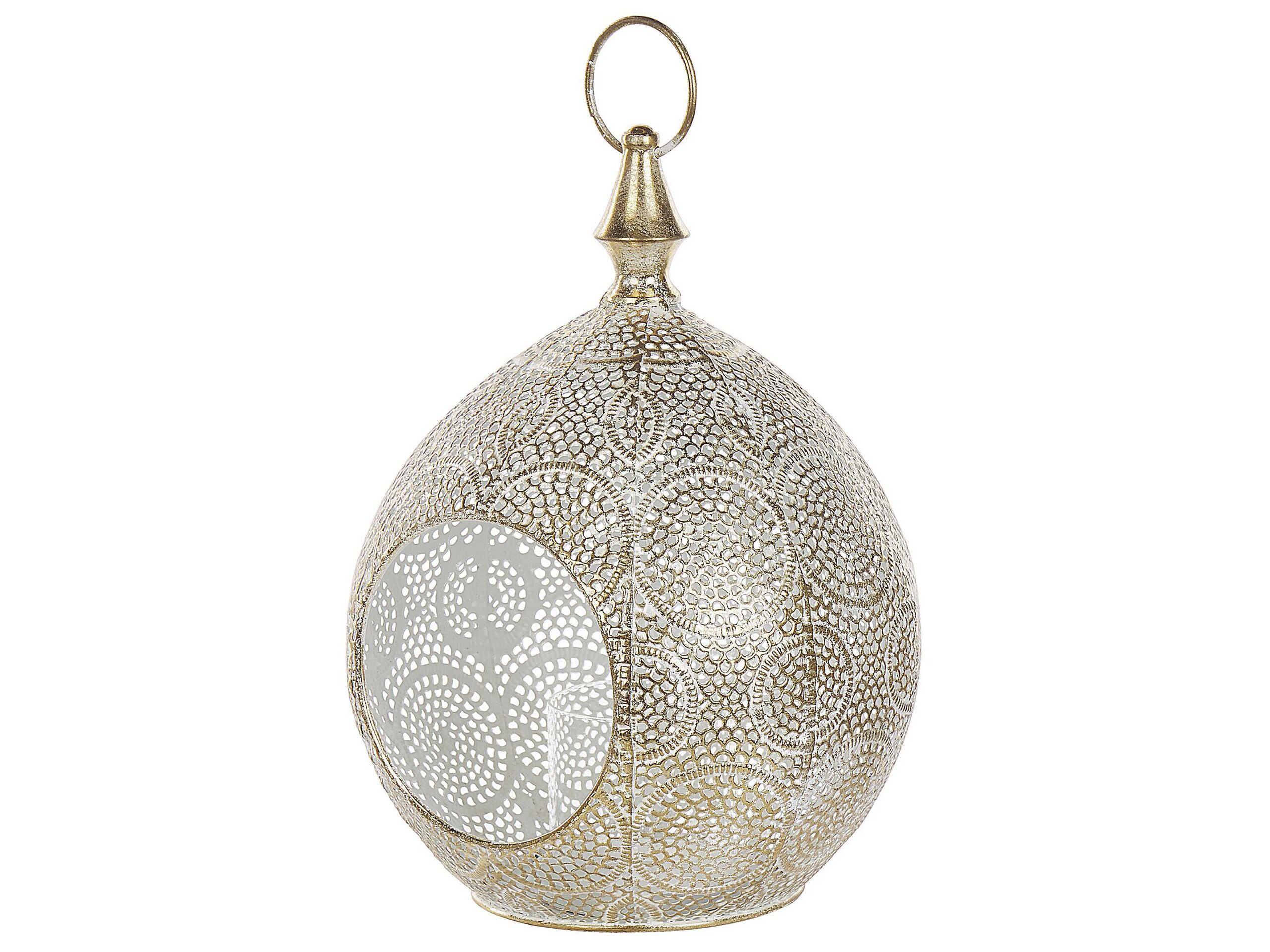 Metal Candle Lantern 33 cm Gold LAESO - Gemini Interiors