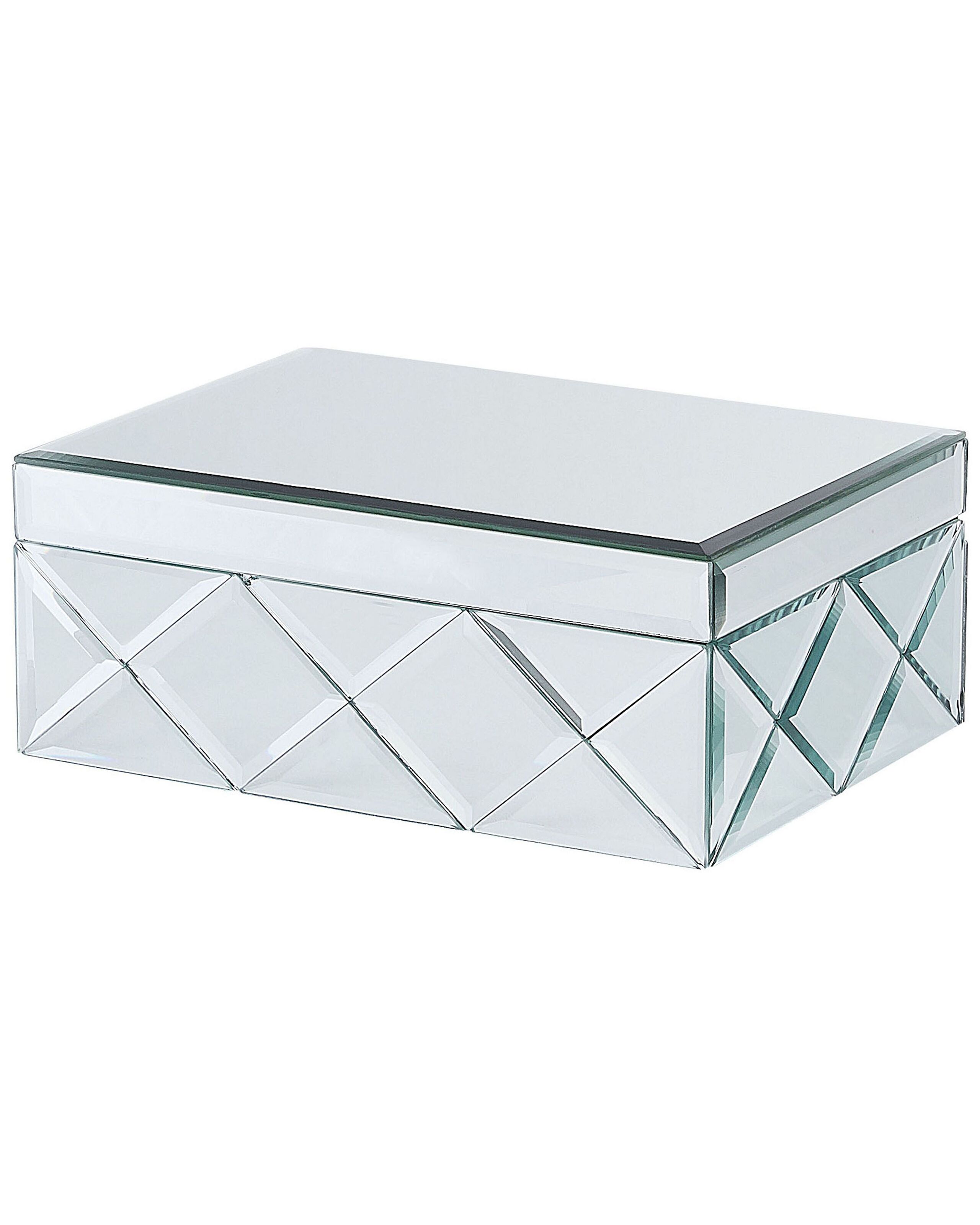 Mirrored Jewellery Box Silver - Gemini Interiors