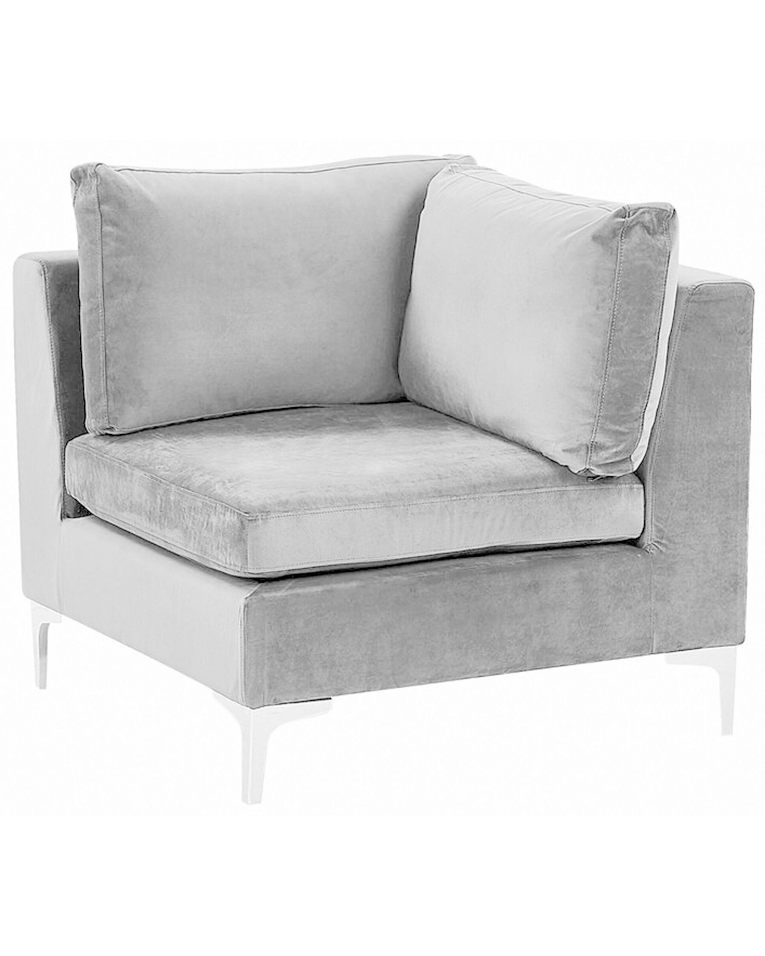 Velvet Corner Section Grey EVJA - Gemini Interiors