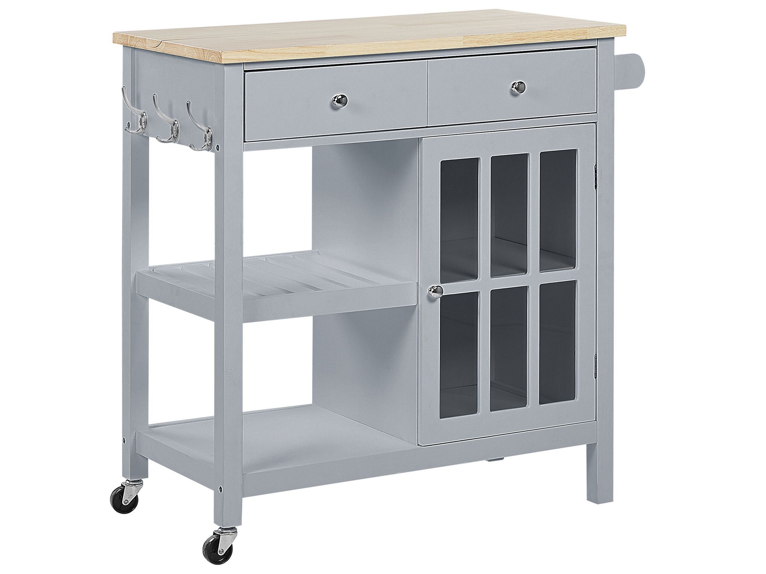 Kitchen Storage Trolley Grey GENOA - Gemini Interiors