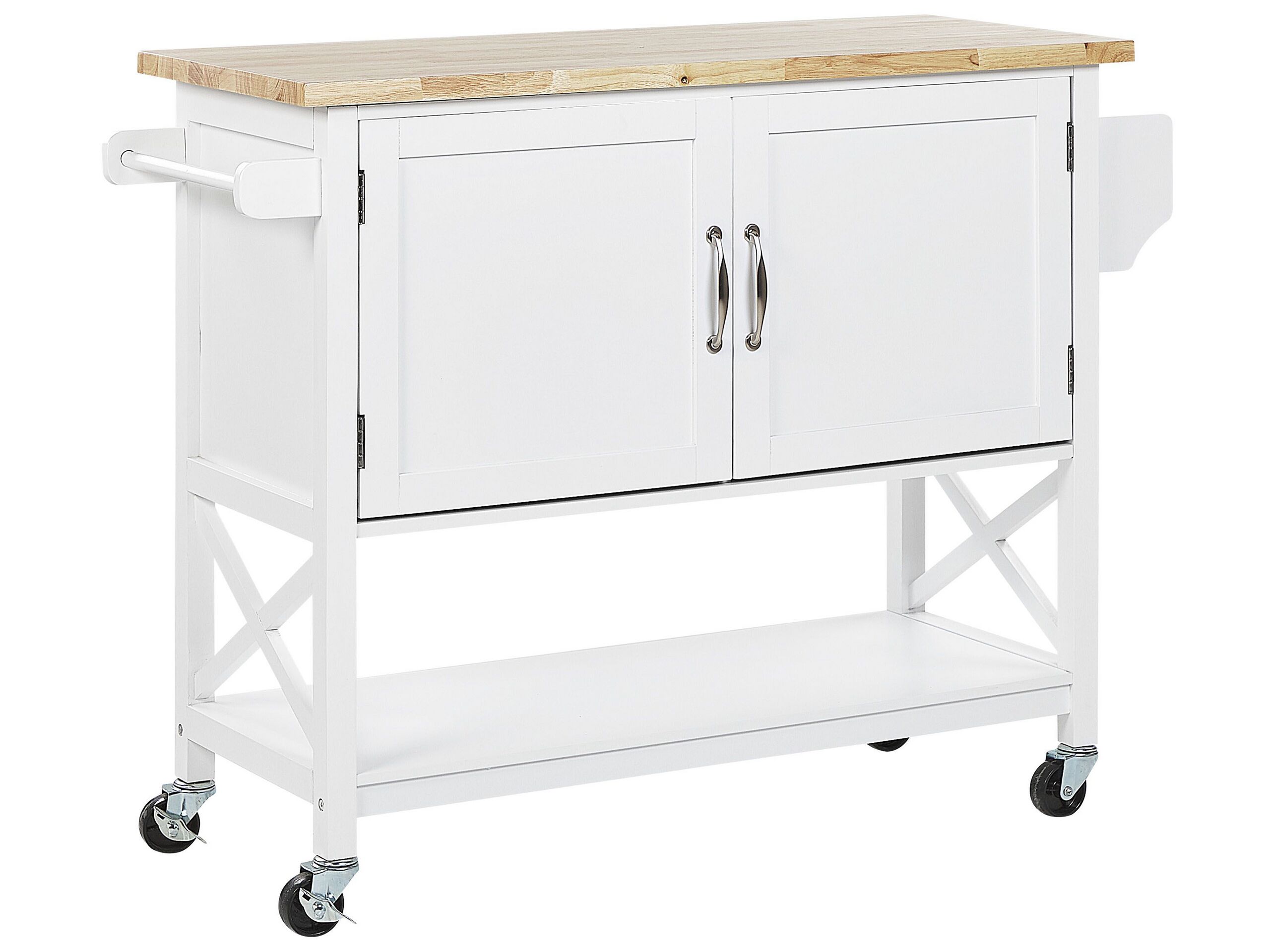 2 Door Kitchen Trolley White MELE - Gemini Interiors