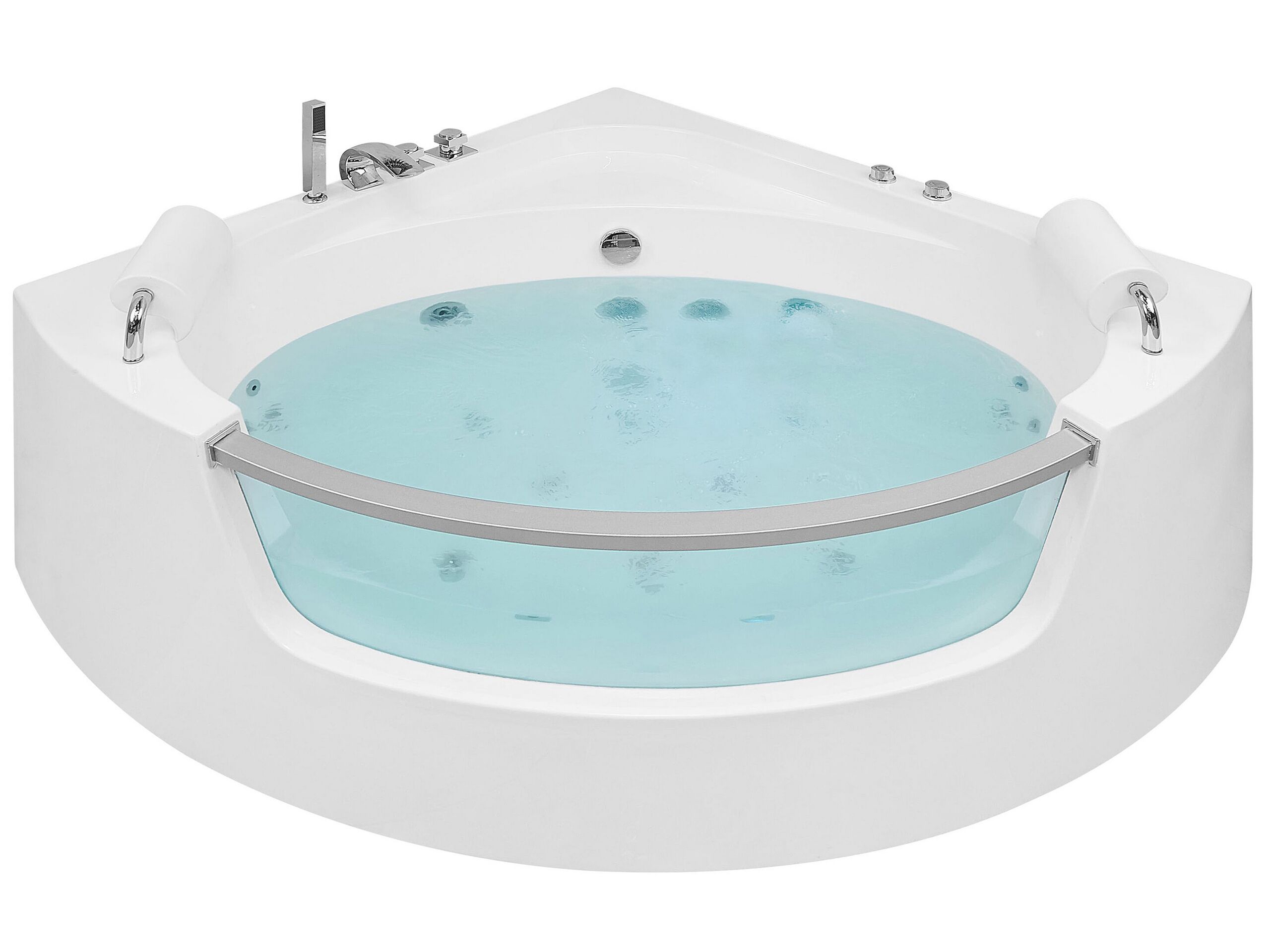 Whirlpool Bath with LED 2010 x 1500 mm White MANGLE - Gemini Interiors