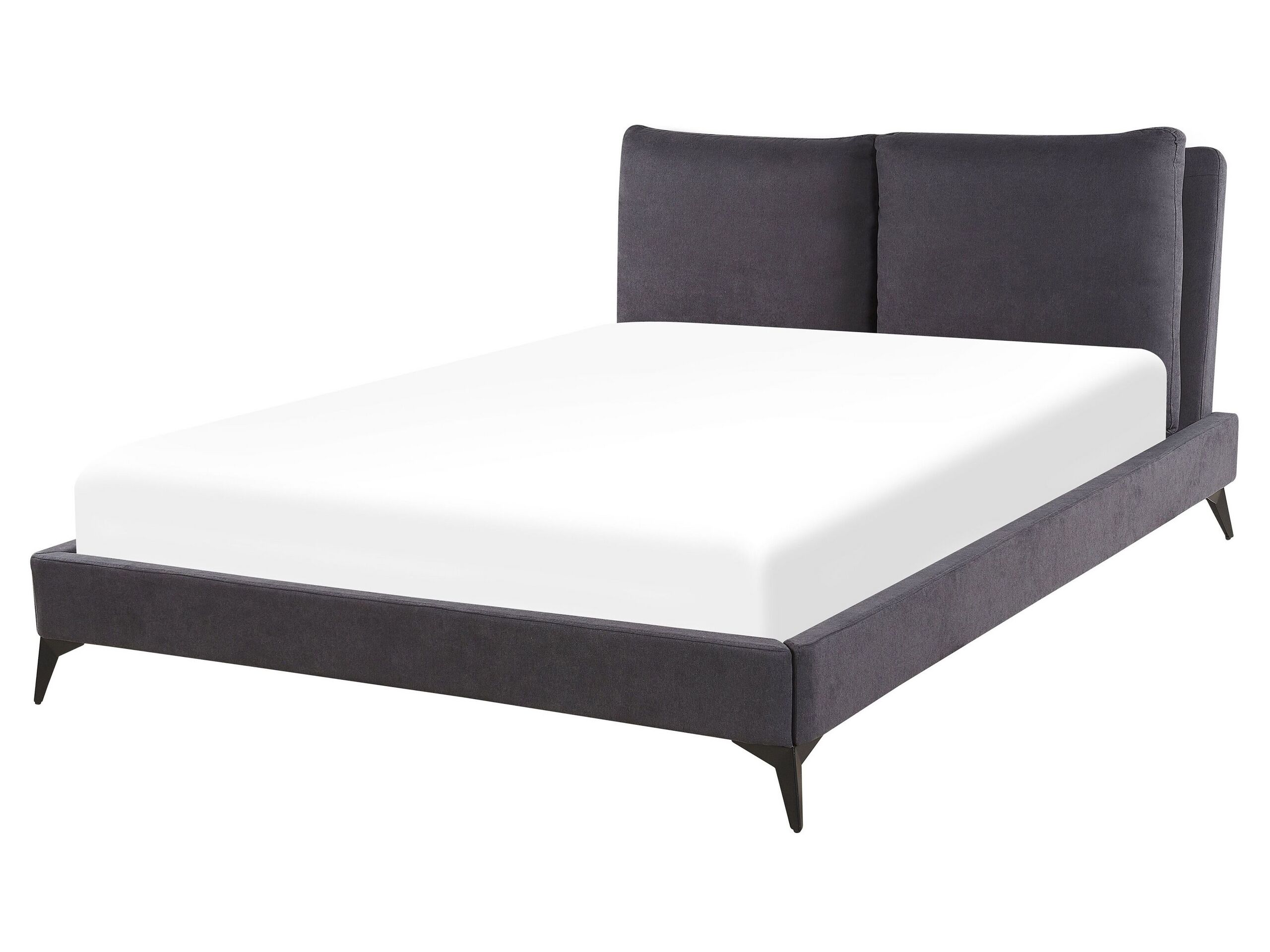 Velvet EU King Size Bed Dark Grey MELLE - Gemini Interiors