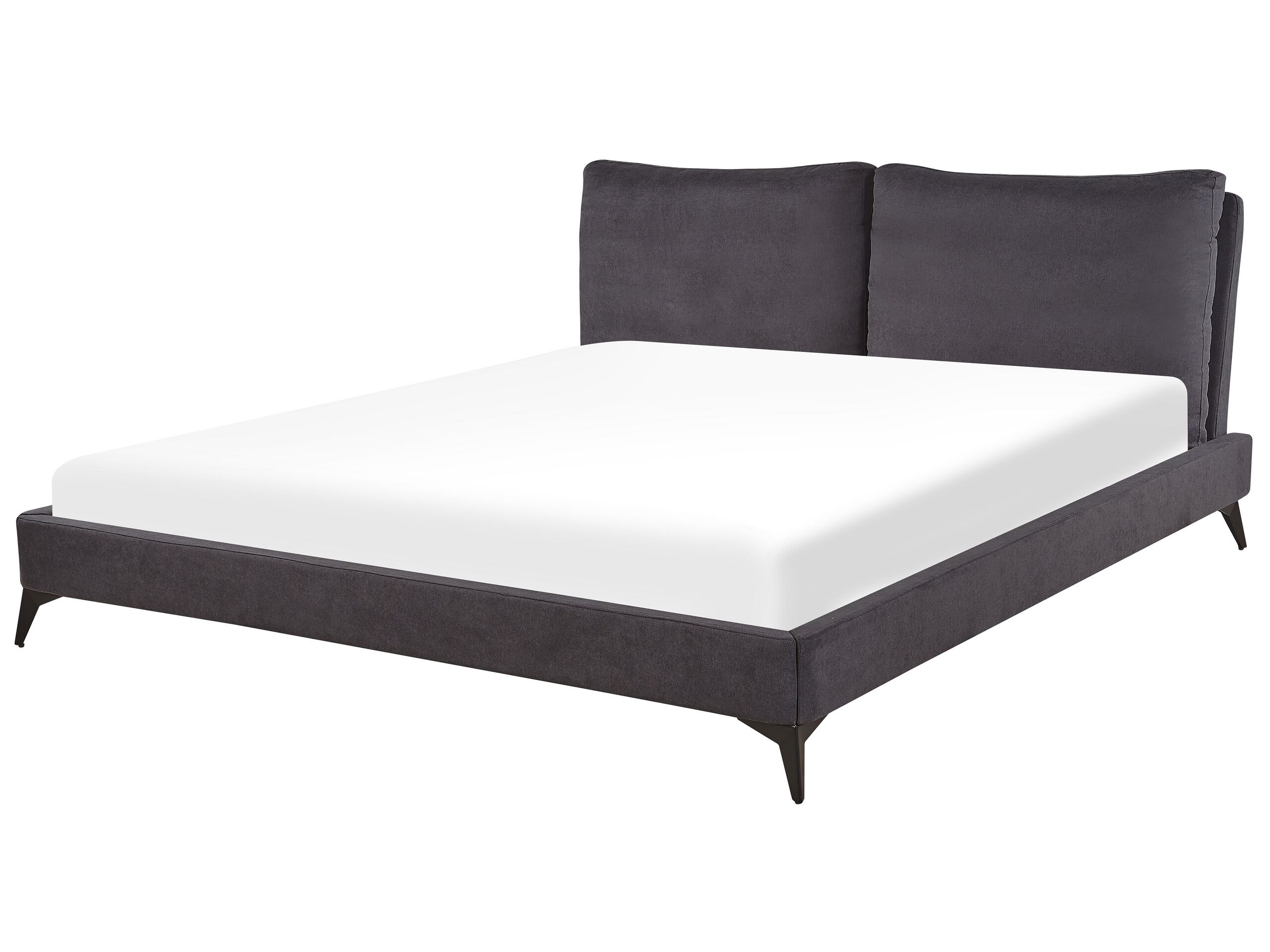 Velvet EU Super King Size Bed Dark Grey MELLE - Gemini Interiors