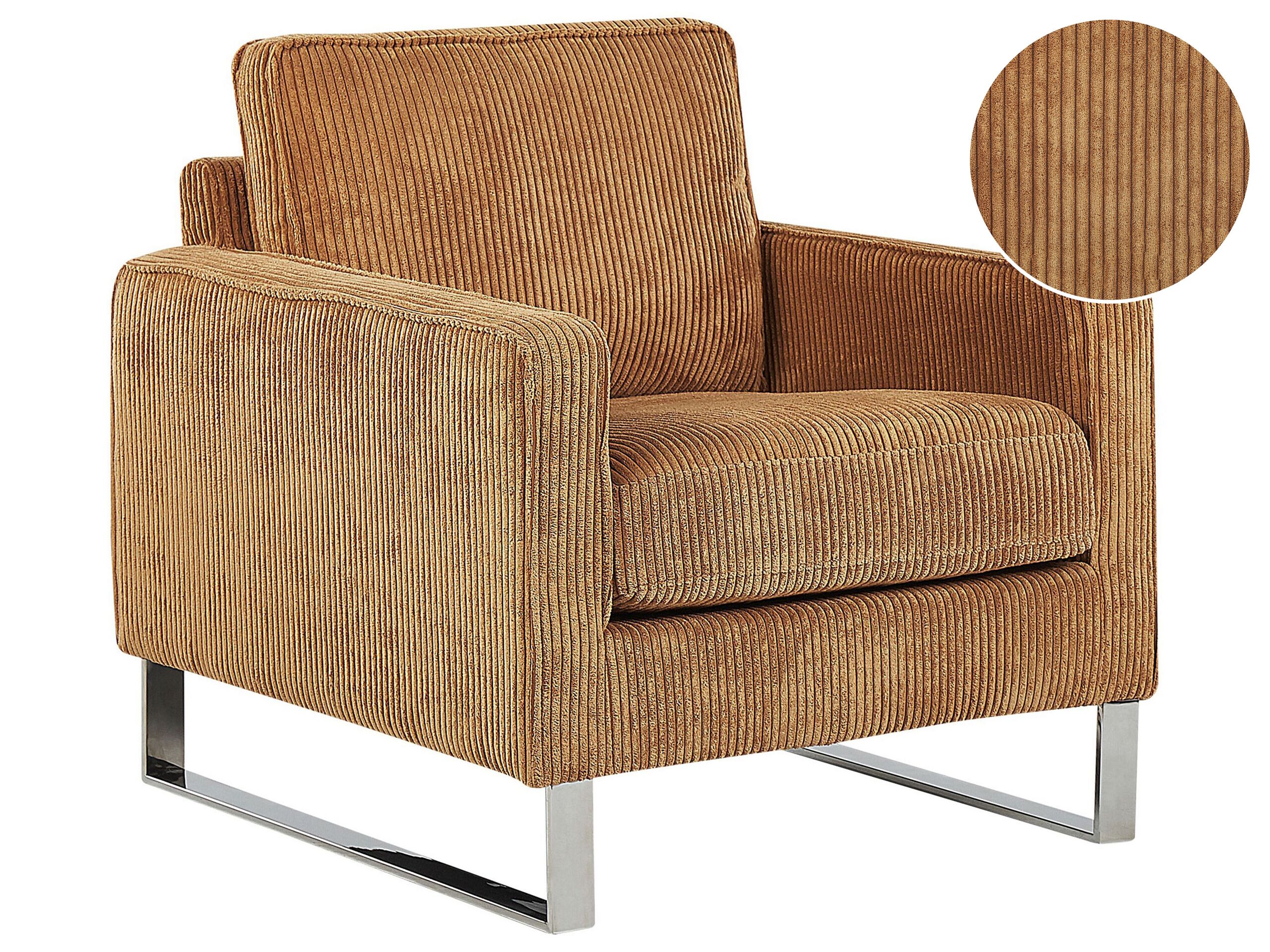 Jumbo Cord Armchair Light Brown VIND - Gemini Interiors