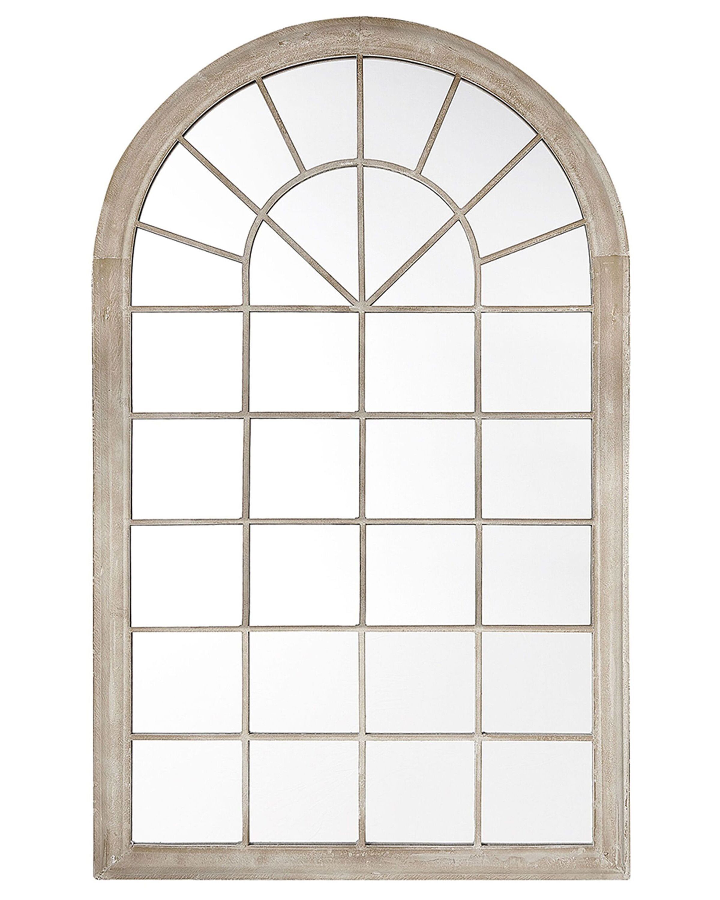 Metal Window Wall Mirror 77x130cm Beige - Gemini Interiors