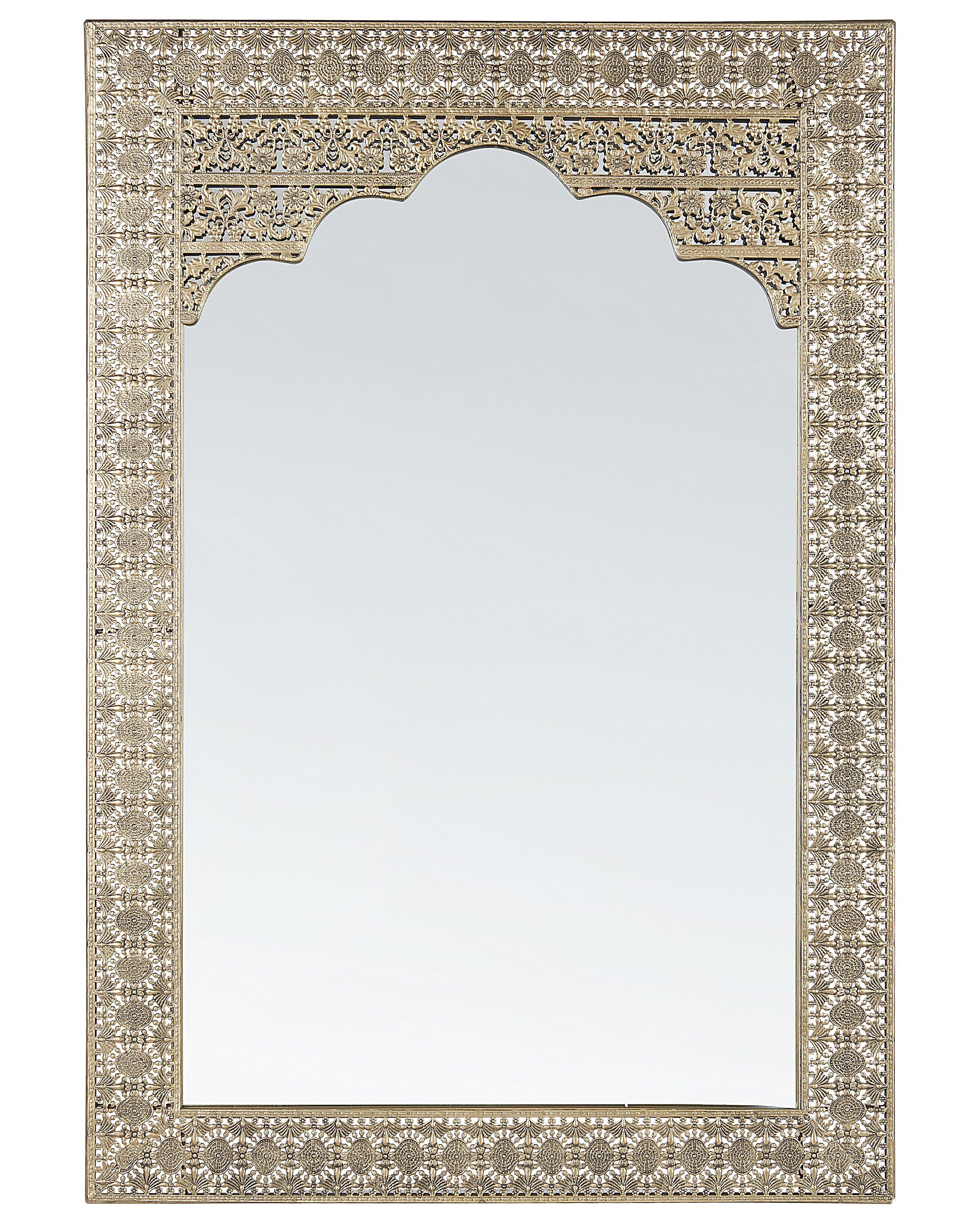 Metal Wall Mirror 60x90cm Gold - Gemini Interiors