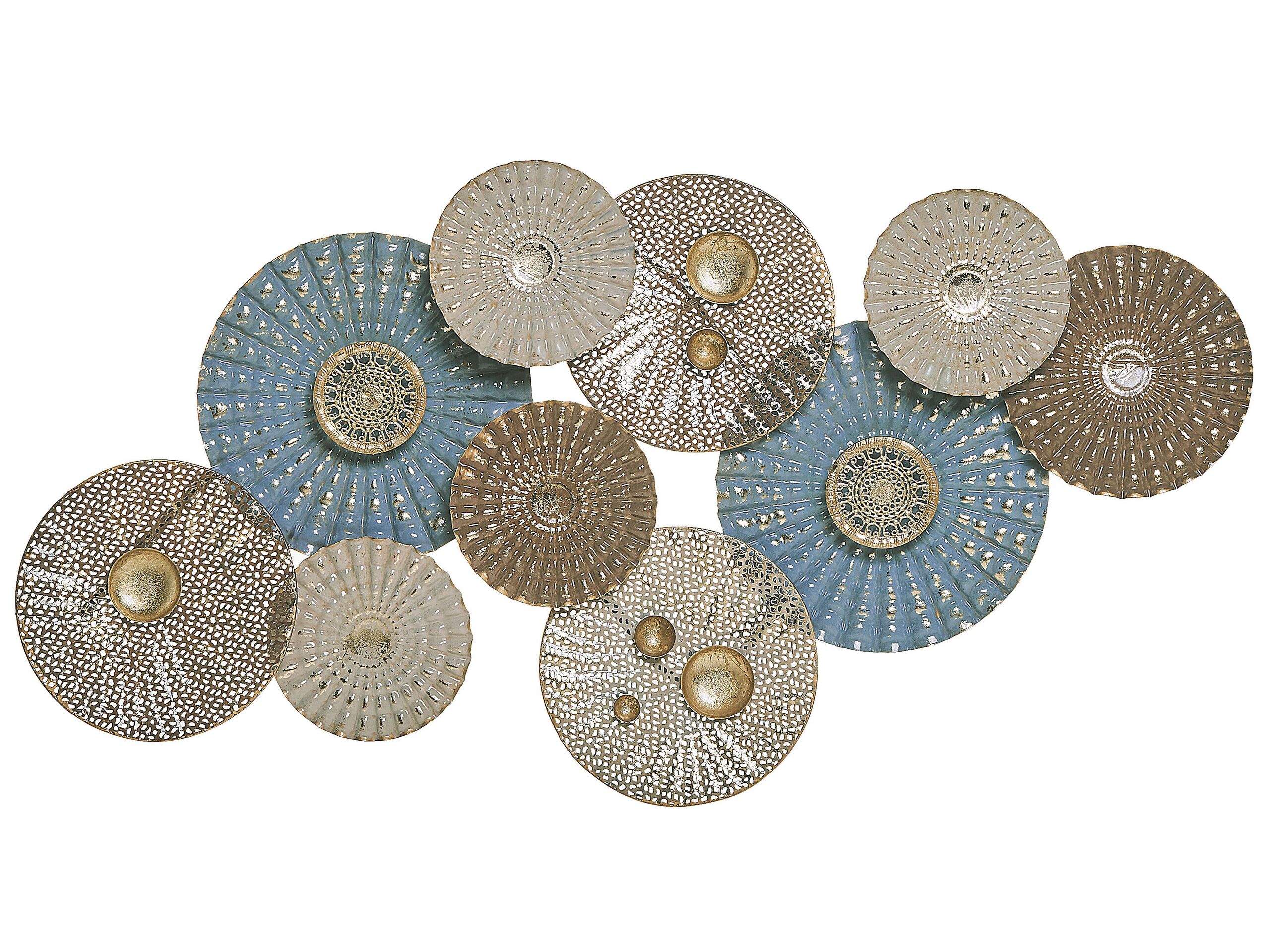 Wall DÃ cor Blue and Beige HASSIUM - Gemini Interiors