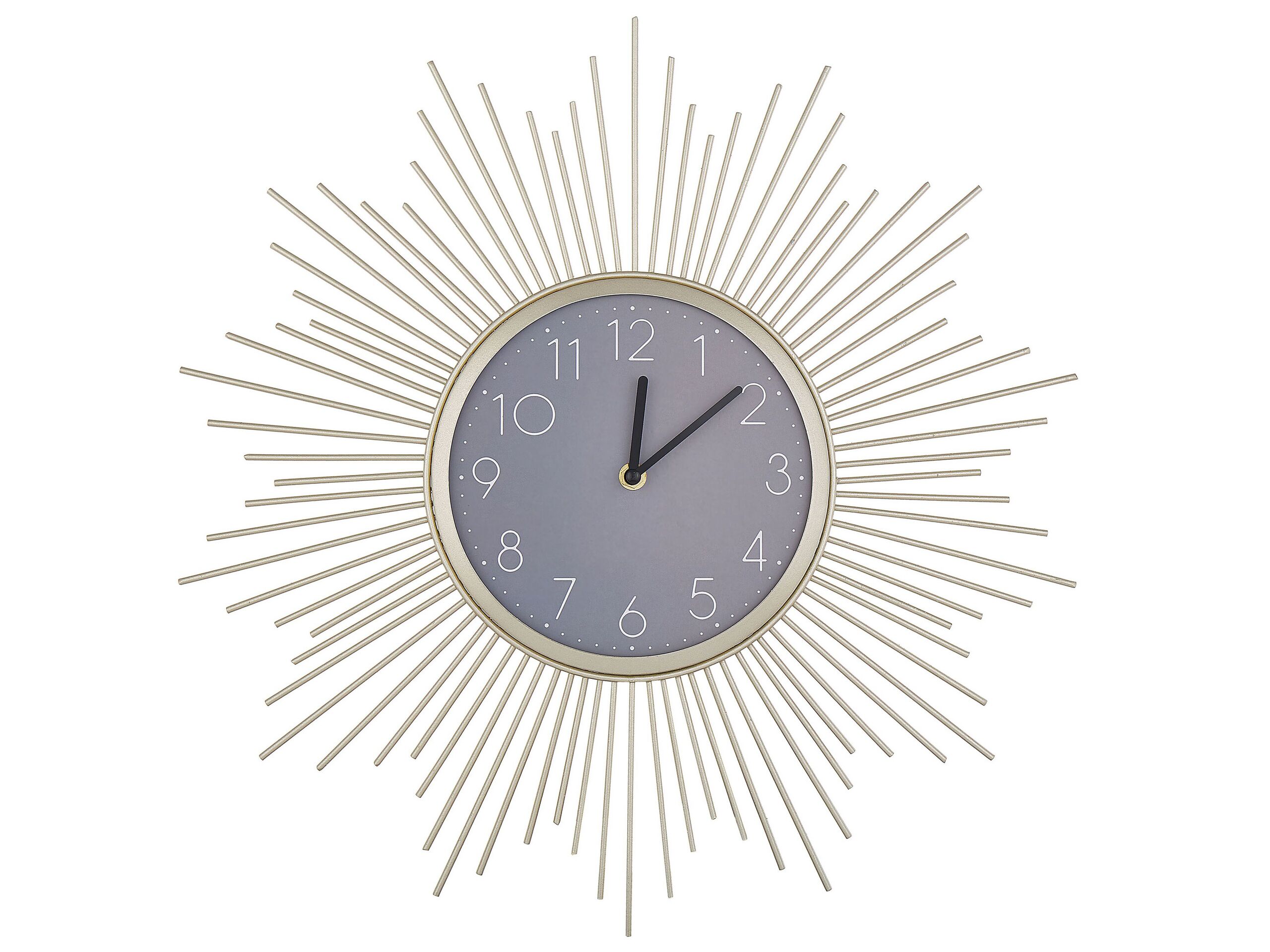 Sunburst Wall Clock 45cm Gold and Grey - Gemini Interiors
