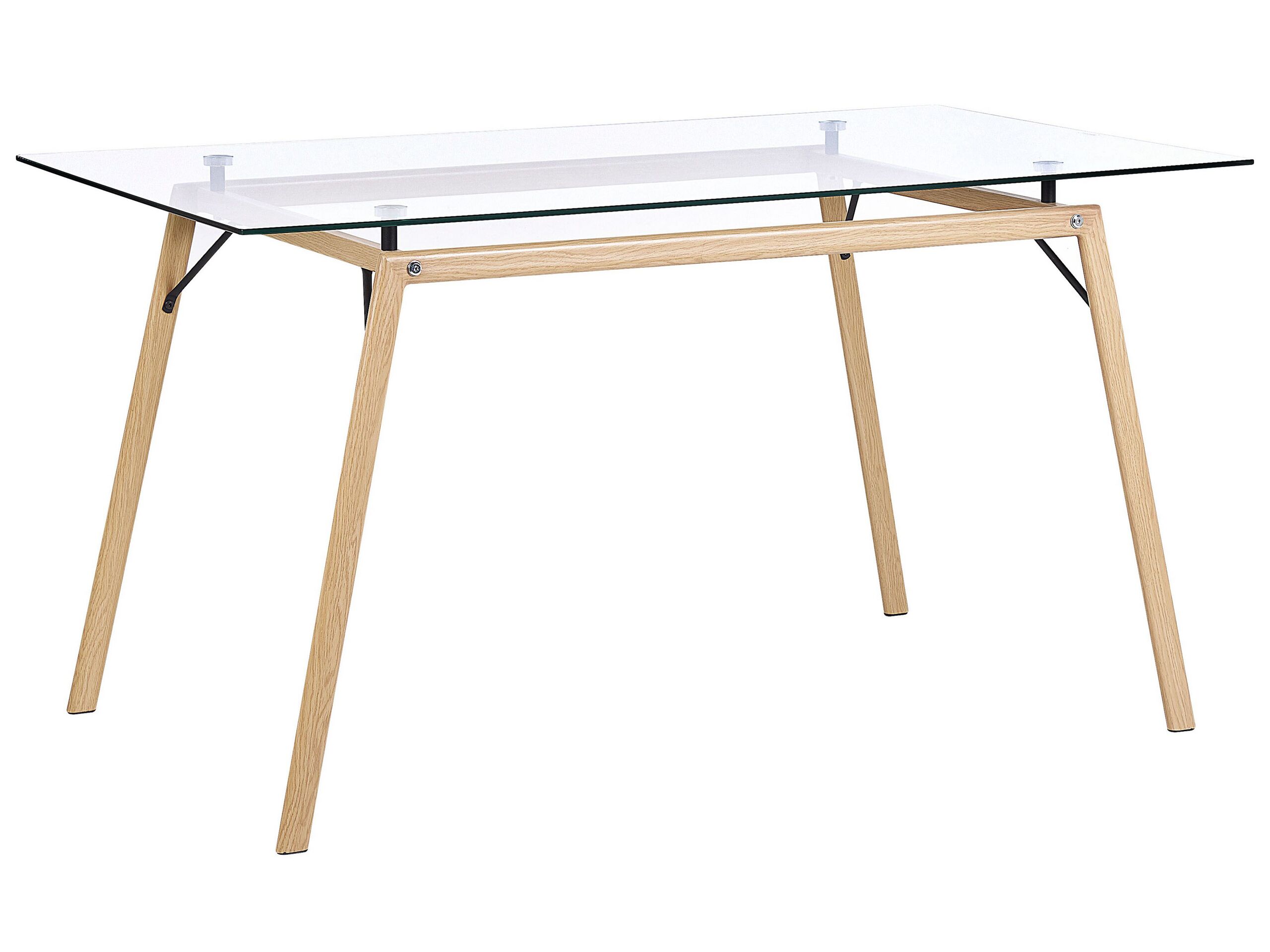 Glass Top Dining Table 140 x 80 cm KAMINA - Gemini Interiors