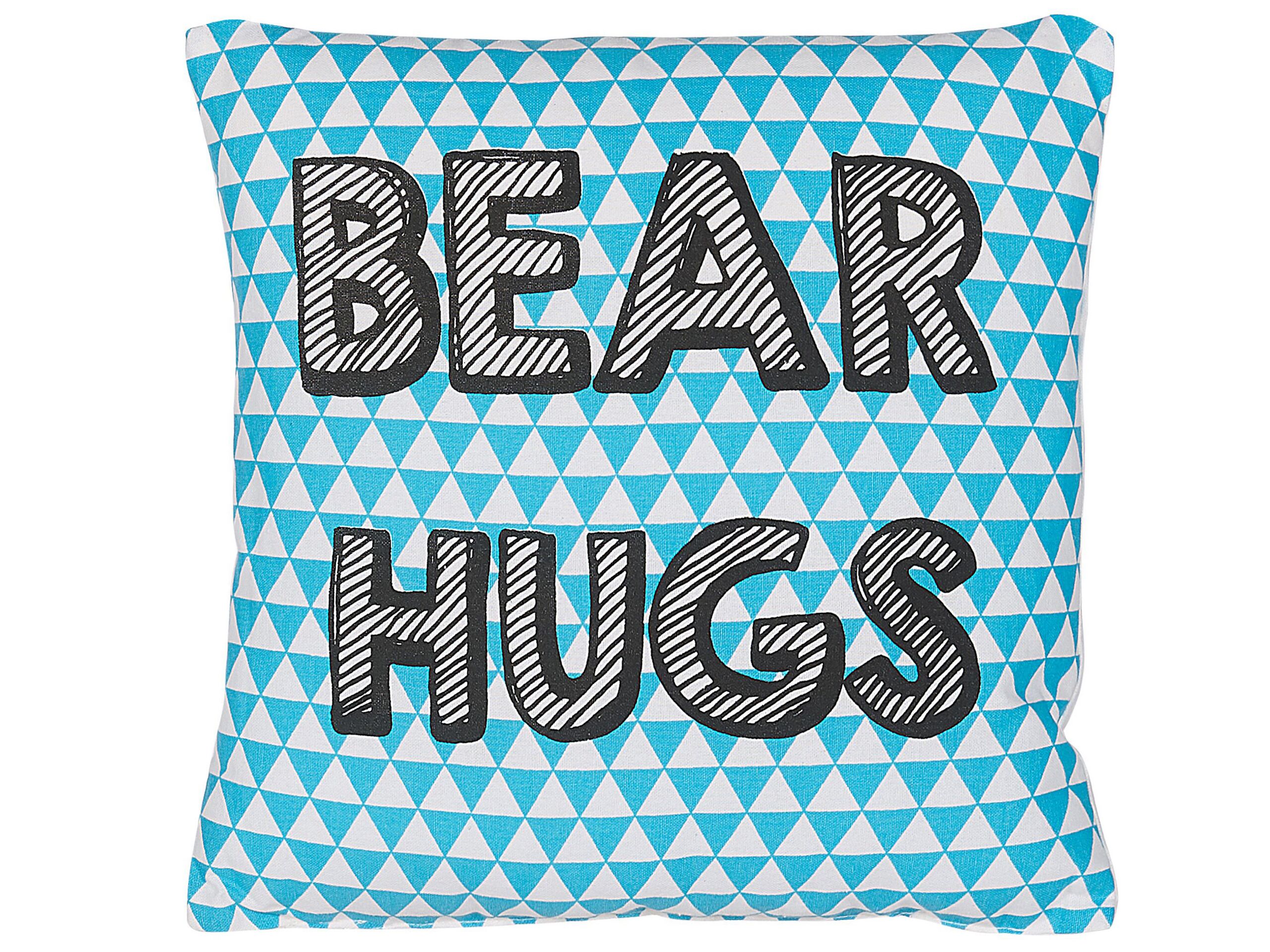 Cotton Kids Cushion Print 40x40cm Blue - Gemini Interiors