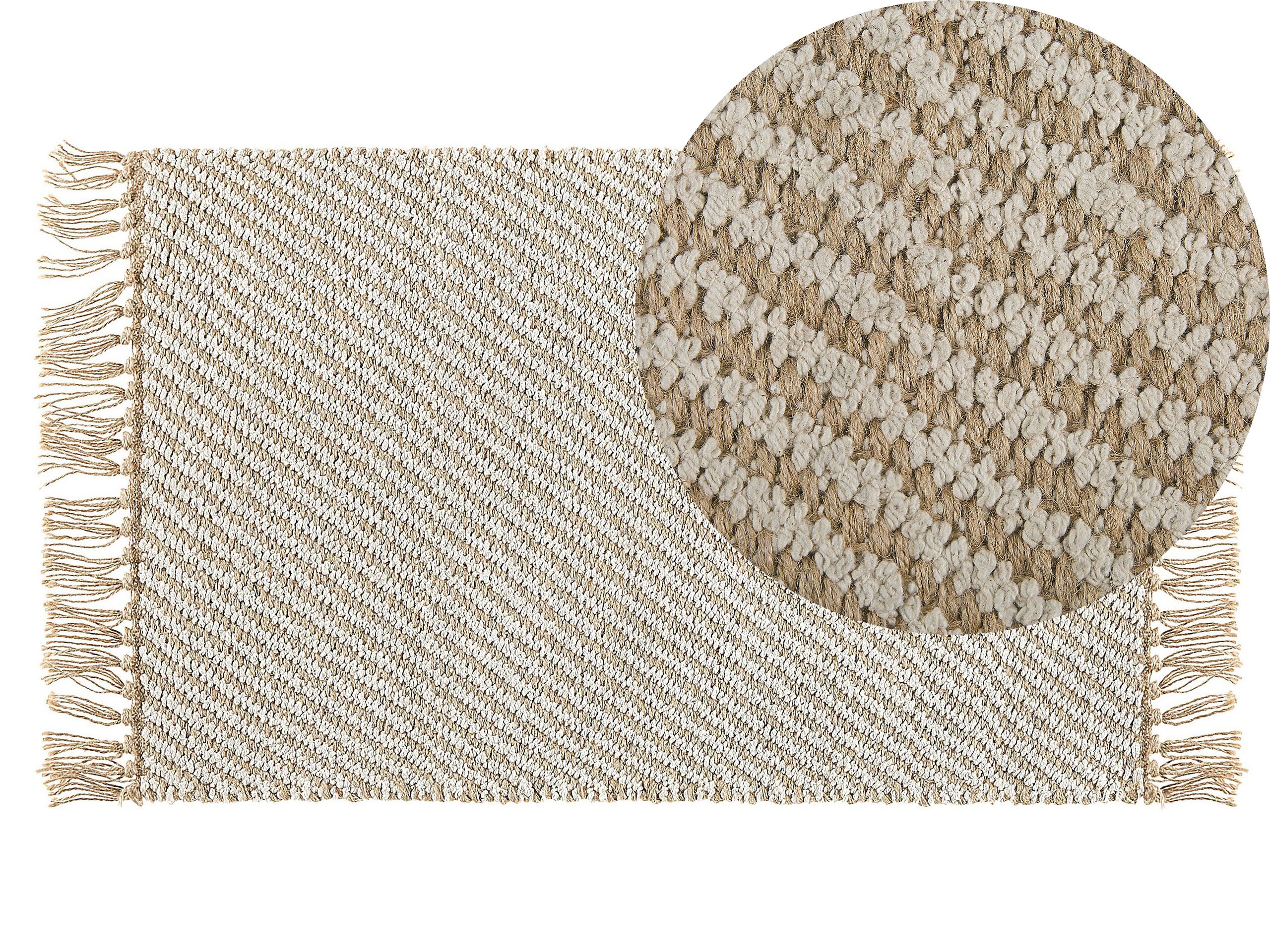Jute Runner Rug 50x80cm Beige - Gemini Interiors