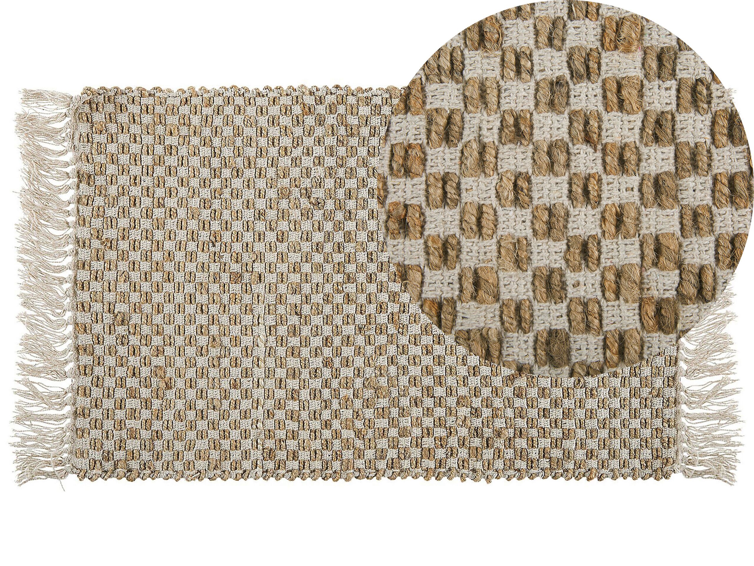 Jute Runner Rug 50x80cm Beige - Gemini Interiors