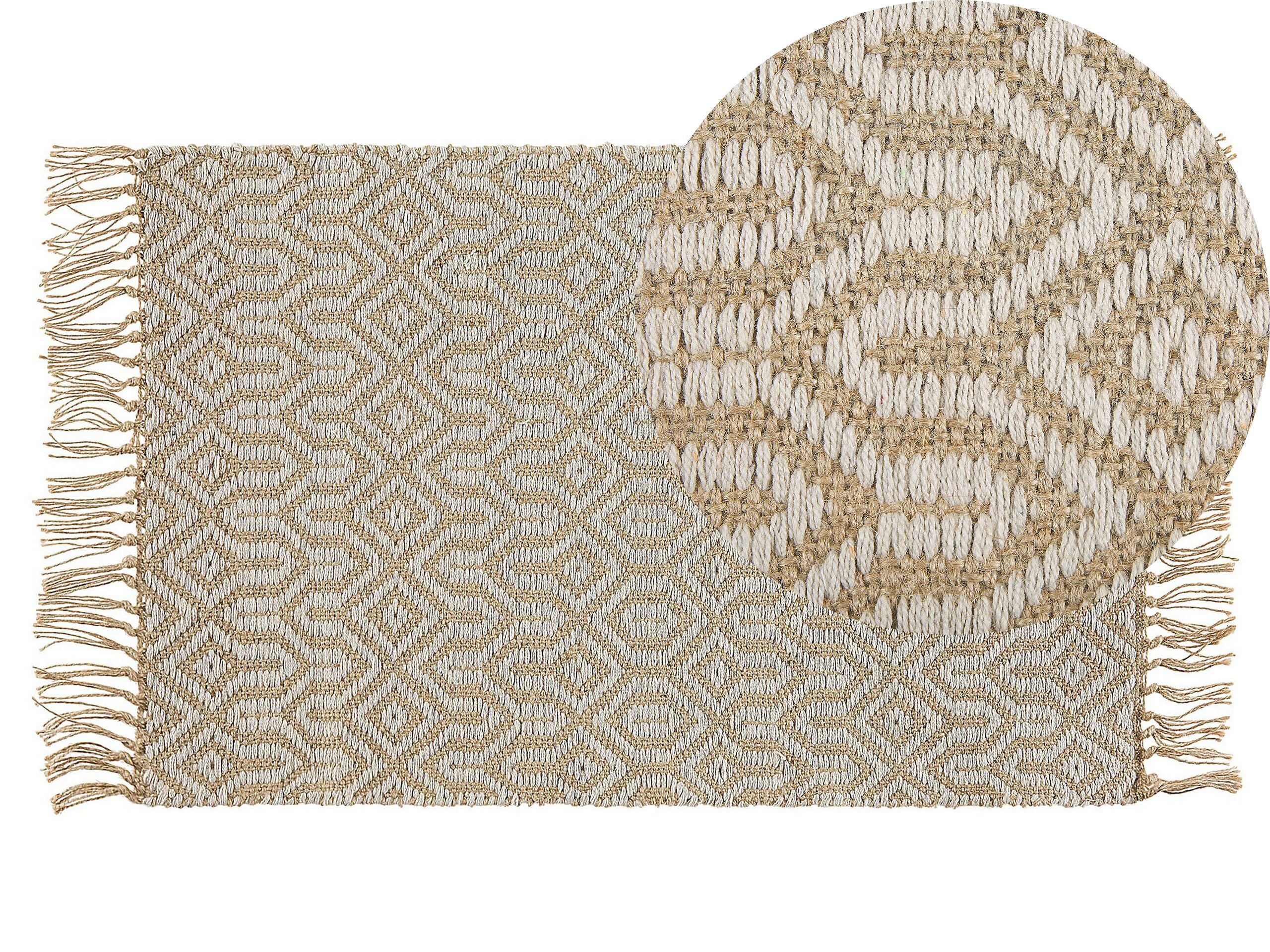 Jute Runner Rug 50x80cm Beige - Gemini Interiors