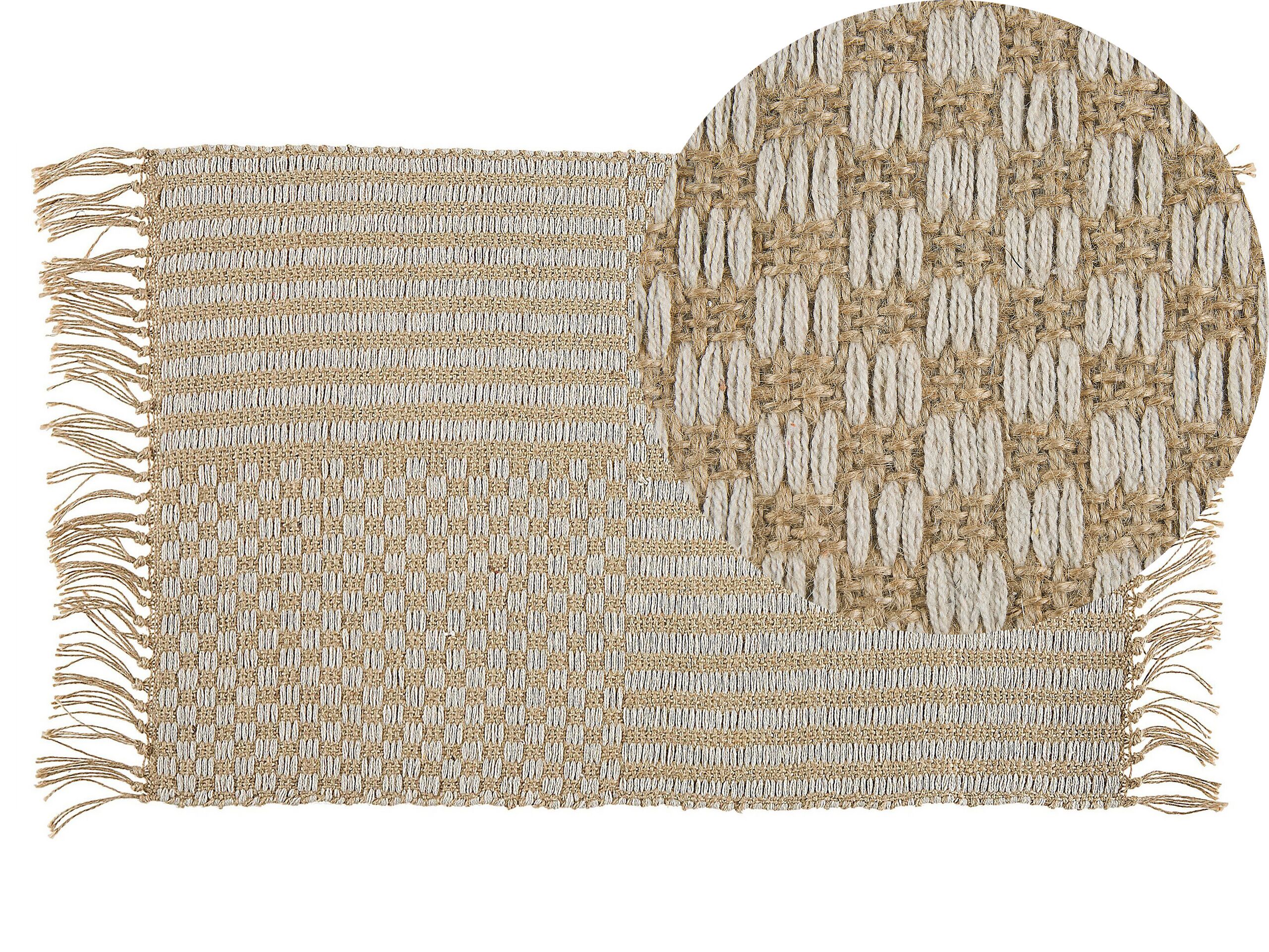 Jute Runner Rug 50x80cm Beige - Gemini Interiors