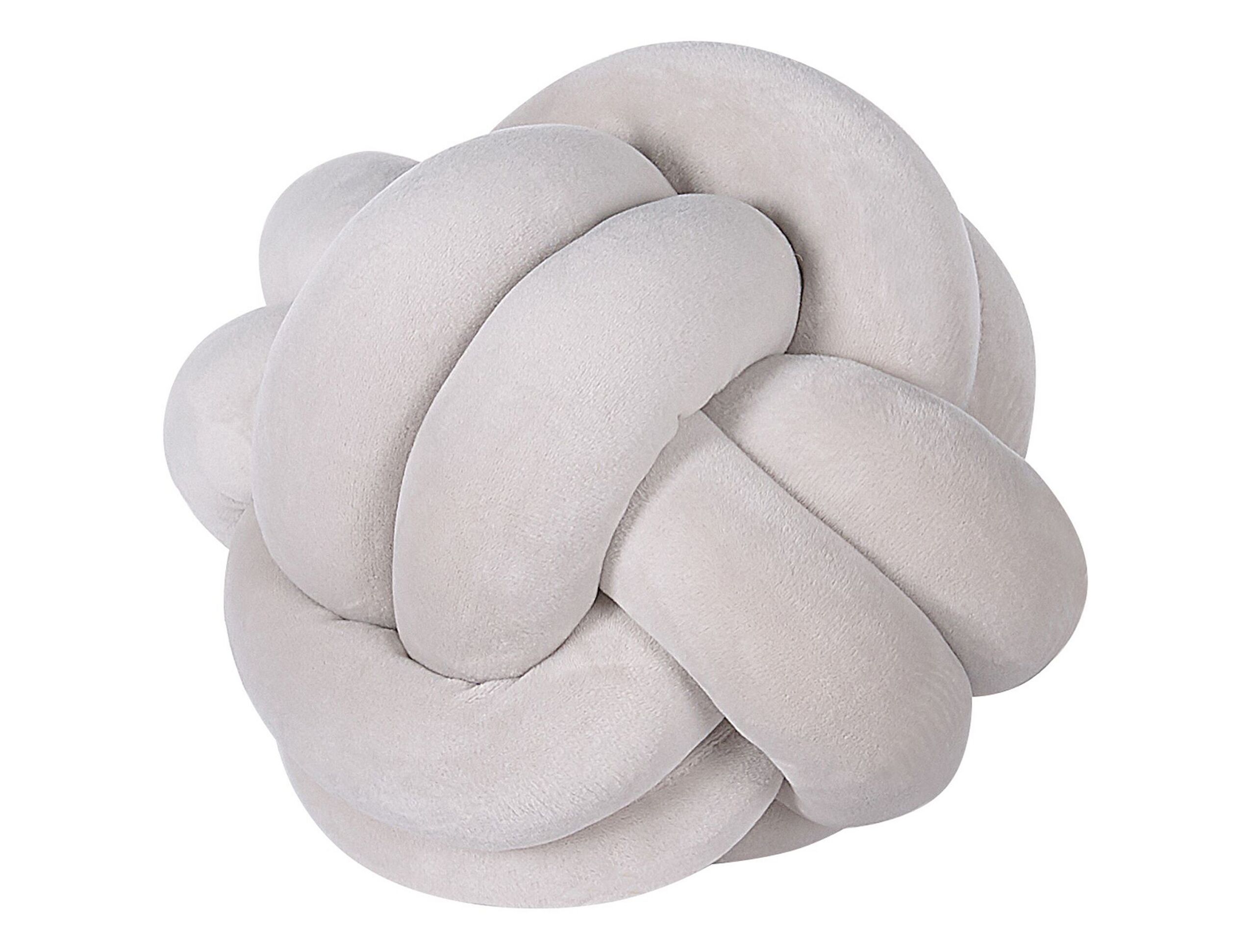 Velvet Knot Cushion 20x20cm Light Grey - Gemini Interiors