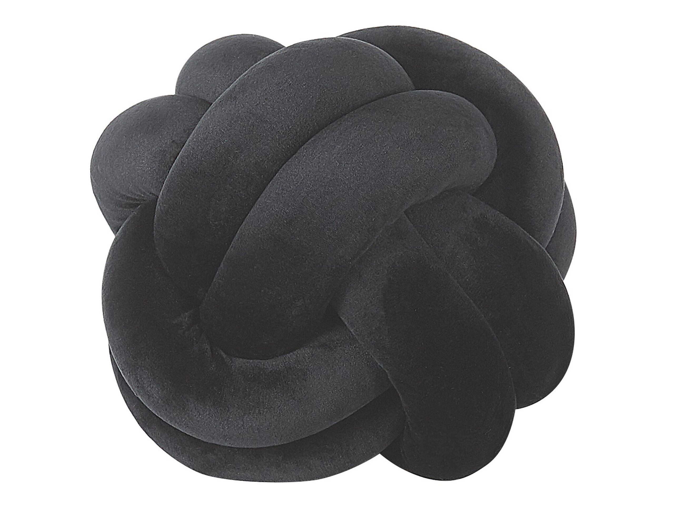Velvet Knot Cushion 20x20cm Black - Gemini Interiors