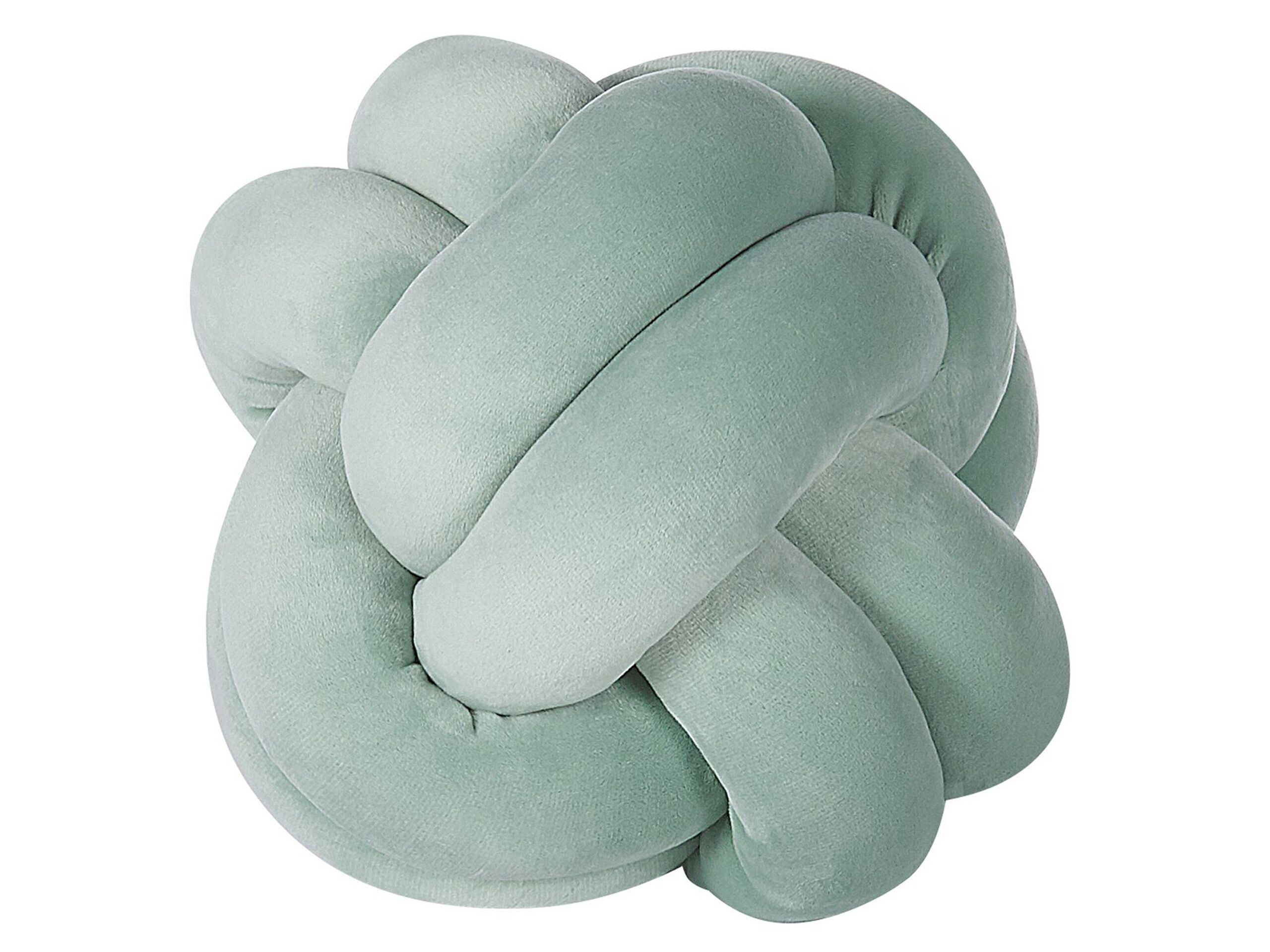 Velvet Knot Cushion 20x20cm Green - Gemini Interiors