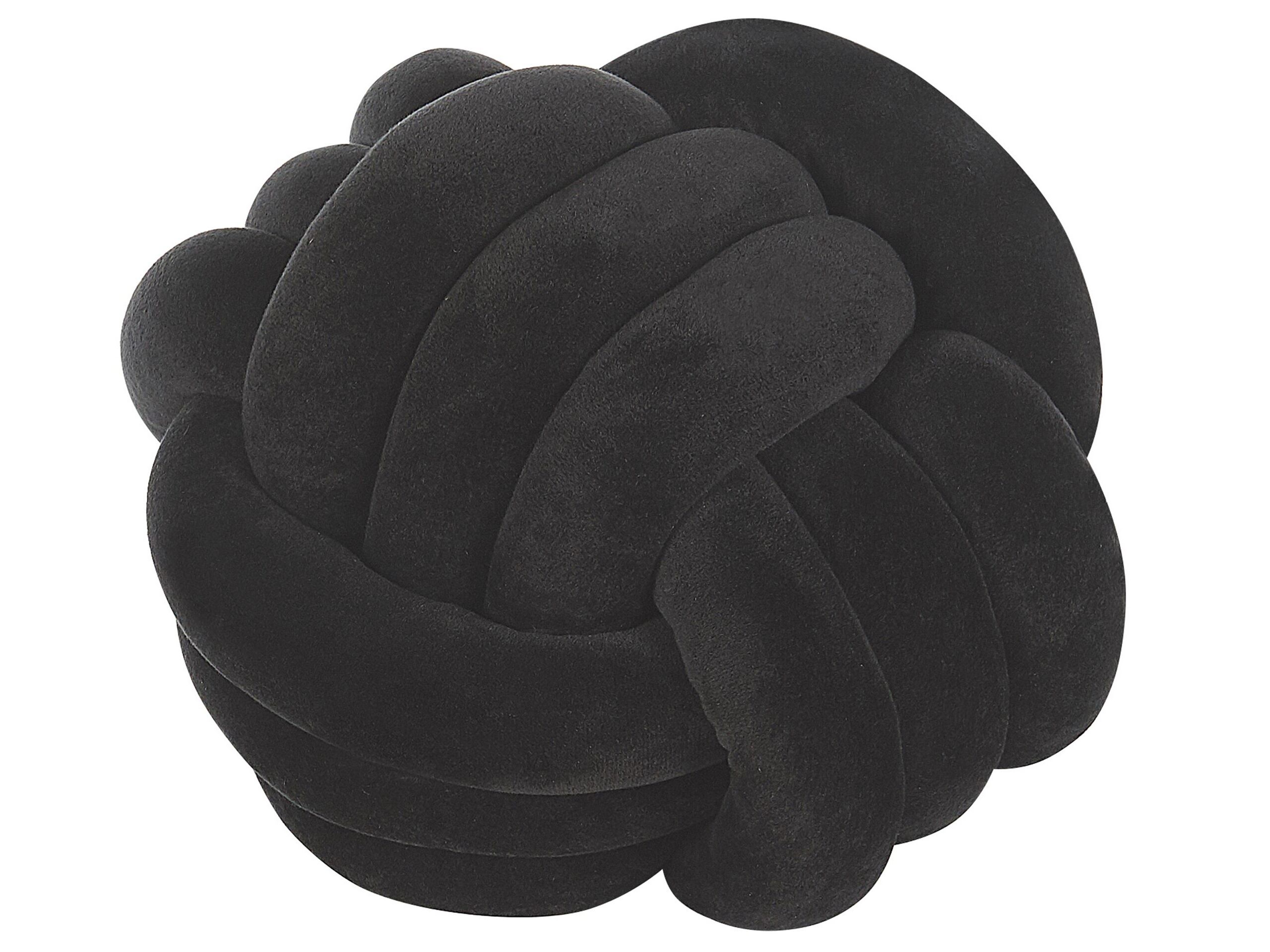 Velvet Knot Cushion 30x30cm Black - Gemini Interiors
