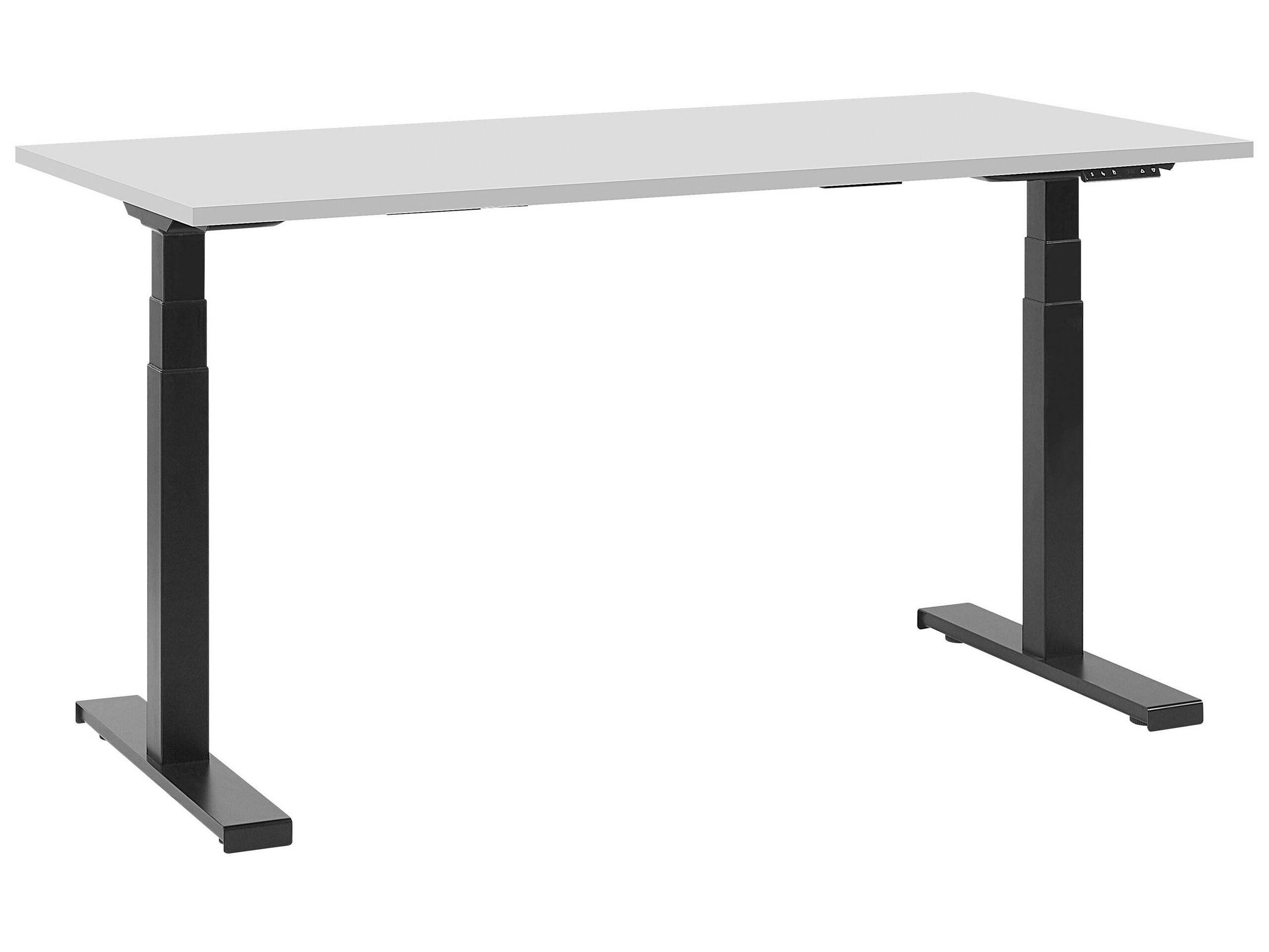 Electric Adjustable Standing Desk 130 x 72 cm Grey and Black DESTIN II - Gemini Interiors